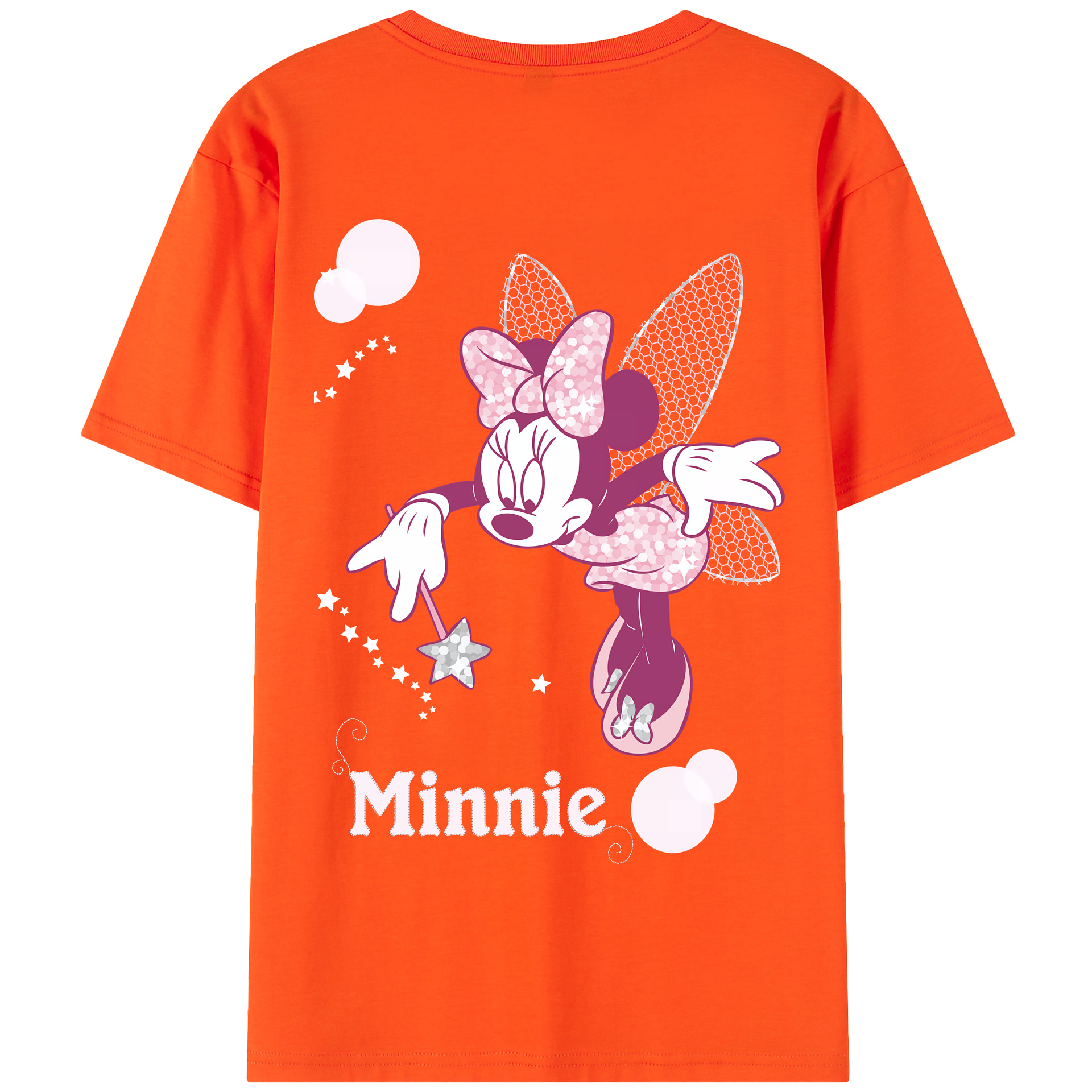 （画像用） ミッキーマウス Mickey Mouse 綿100％半袖Tシャツ（背面プリント）