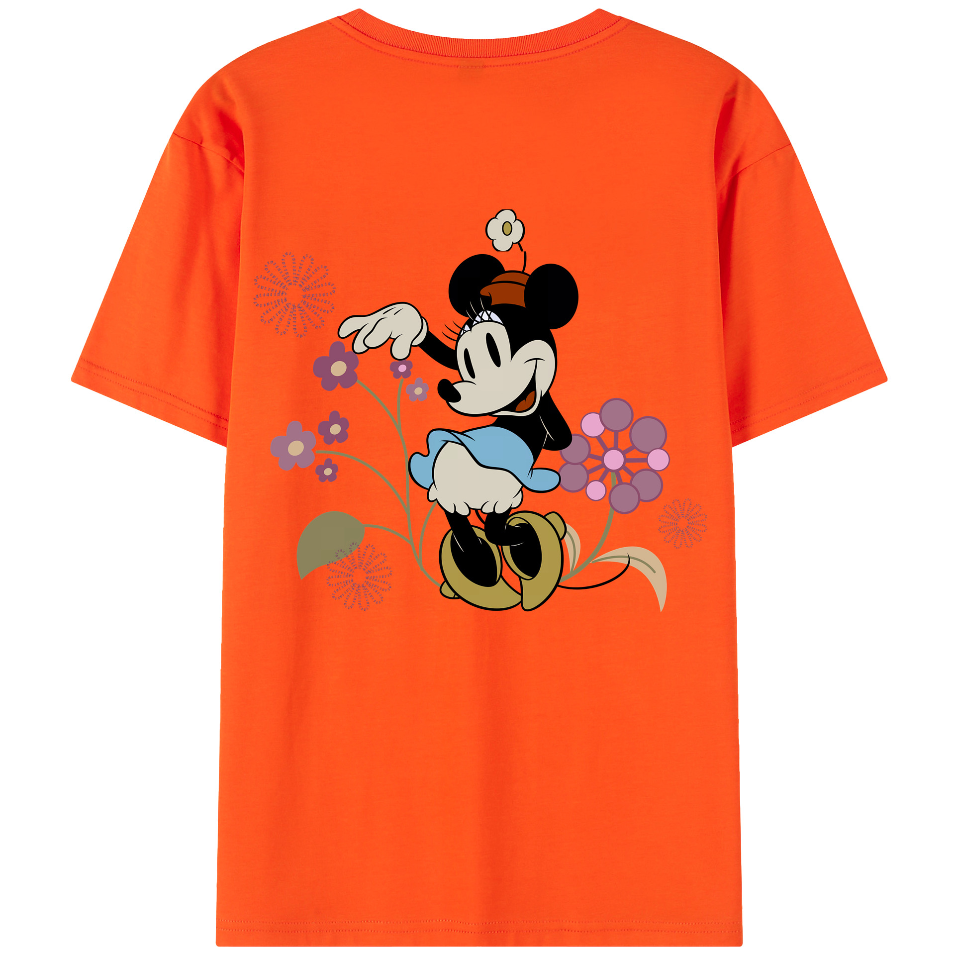 （画像用） ミッキーマウス Mickey Mouse 綿100％半袖Tシャツ（背面プリント）