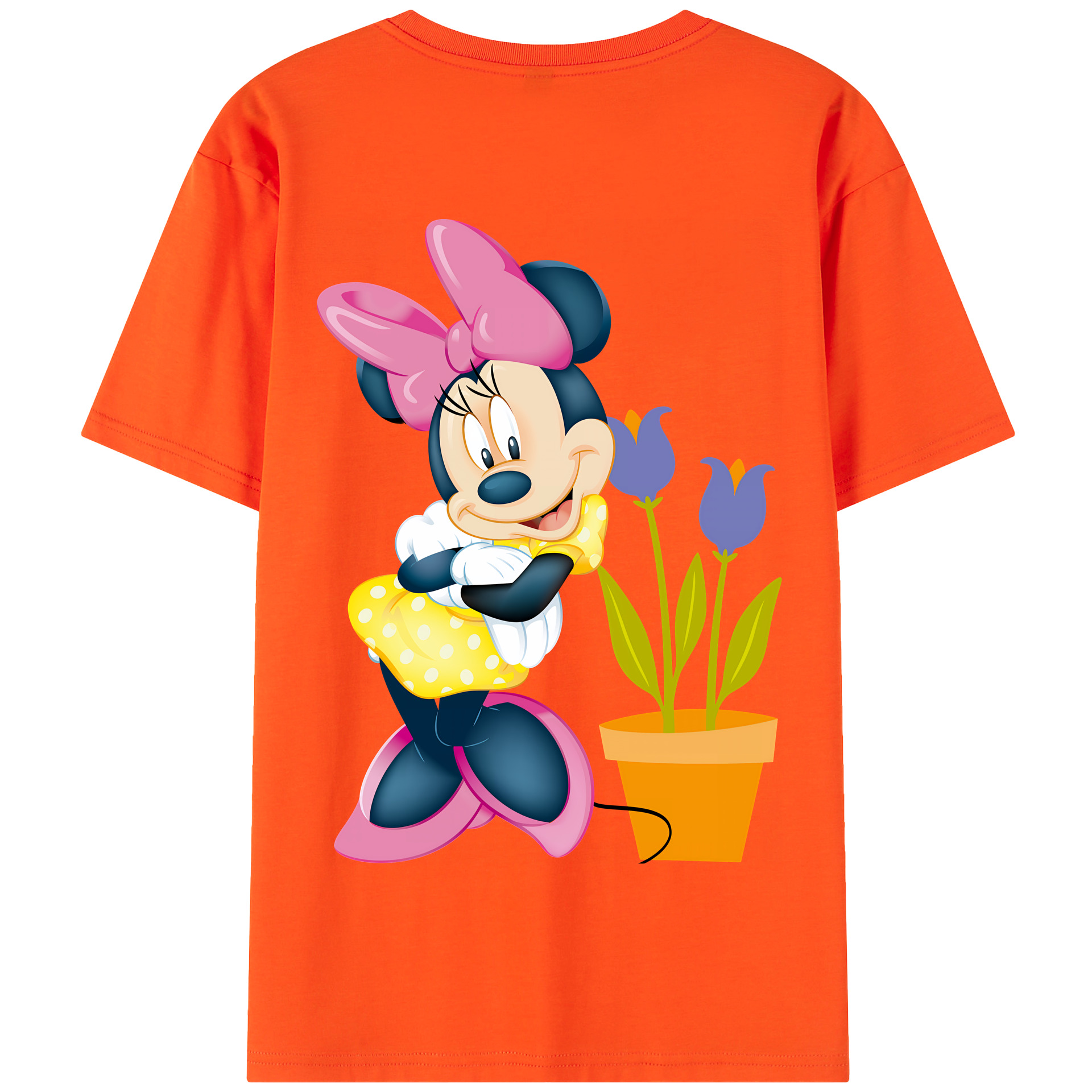 （画像用） ミッキーマウス Mickey Mouse 綿100％半袖Tシャツ（背面プリント）