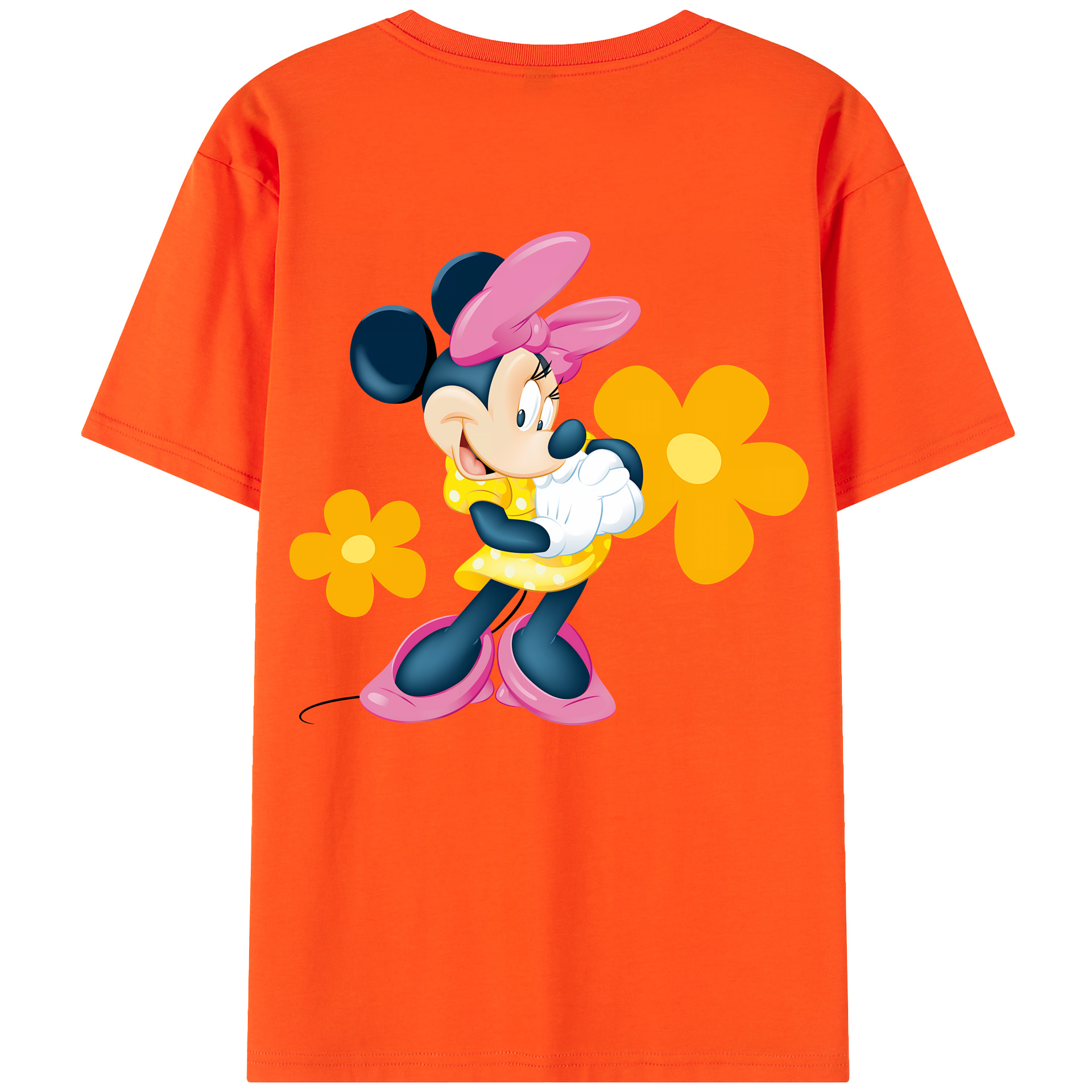 （画像用） ミッキーマウス Mickey Mouse 綿100％半袖Tシャツ（背面プリント）