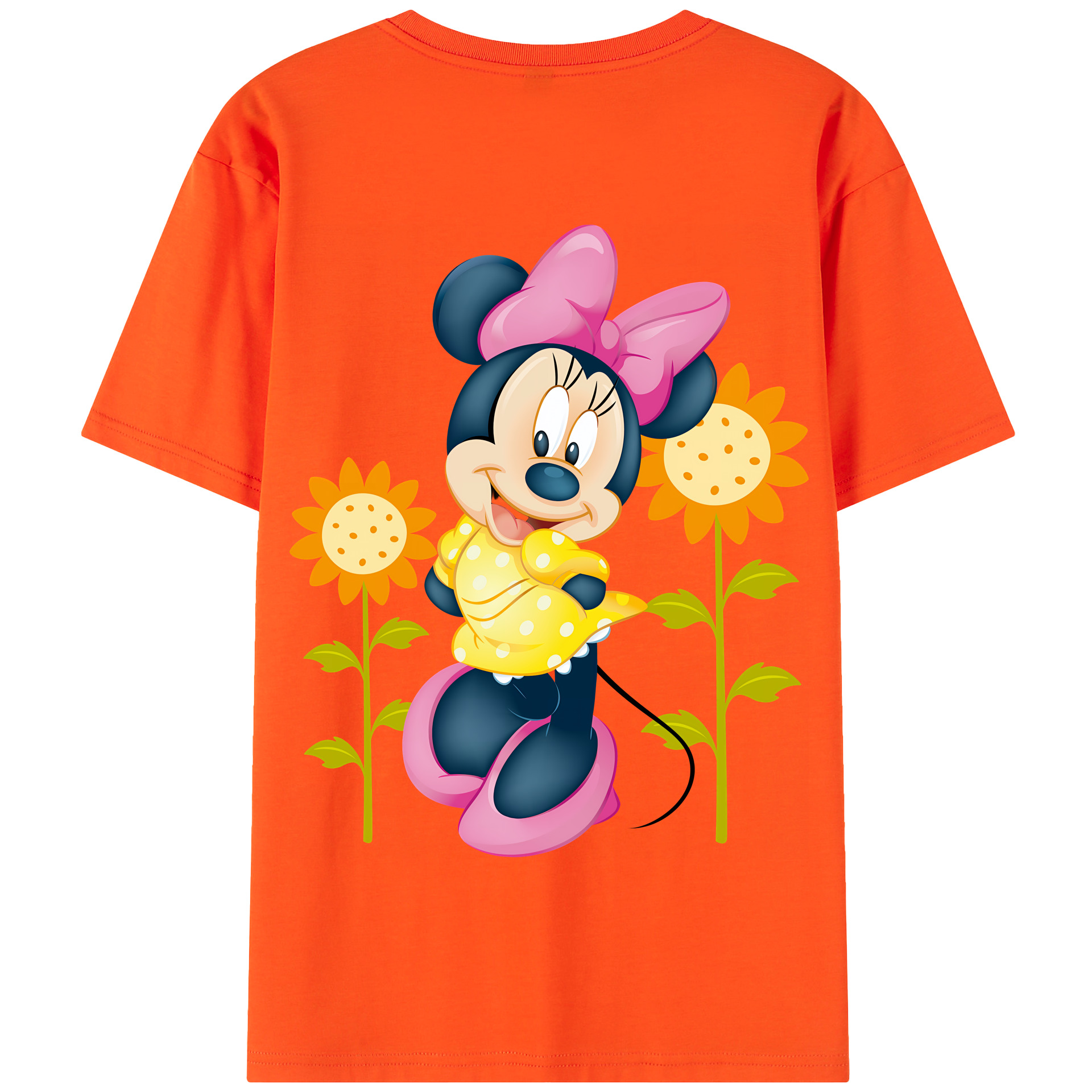 （画像用） ミッキーマウス Mickey Mouse 綿100％半袖Tシャツ（背面プリント）