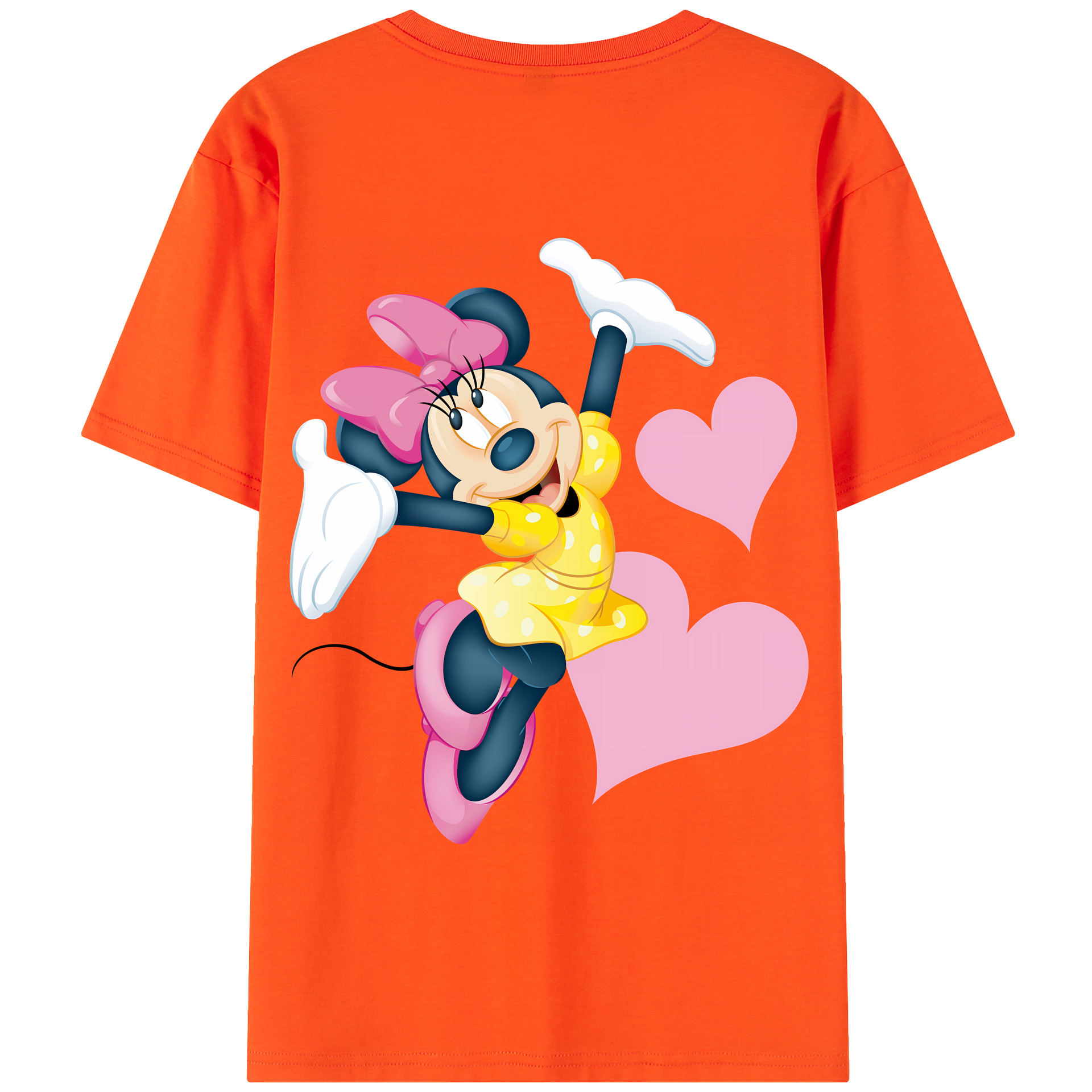 （画像用） ミッキーマウス Mickey Mouse 綿100％半袖Tシャツ（背面プリント）