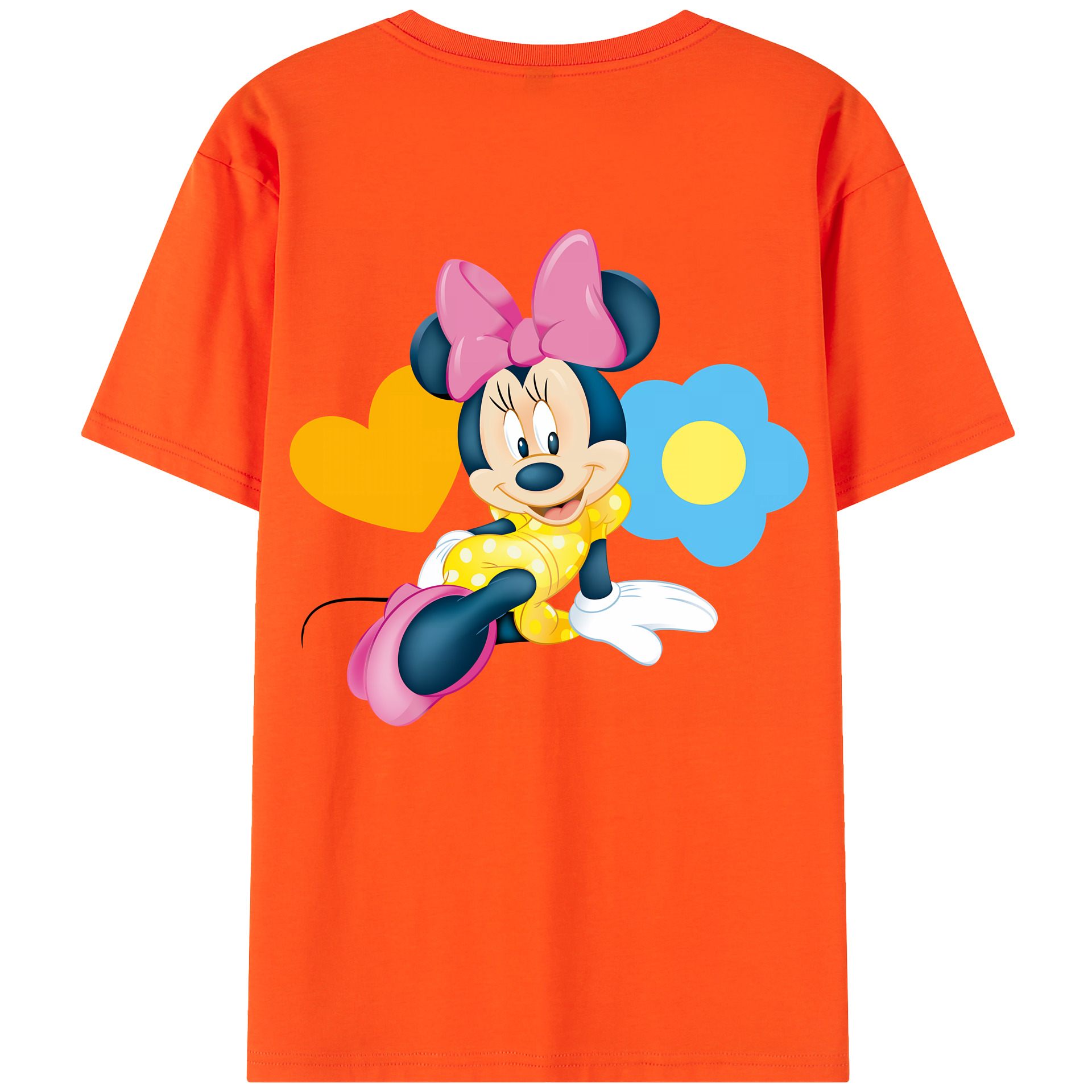 （画像用） ミッキーマウス Mickey Mouse 綿100％半袖Tシャツ（背面プリント）