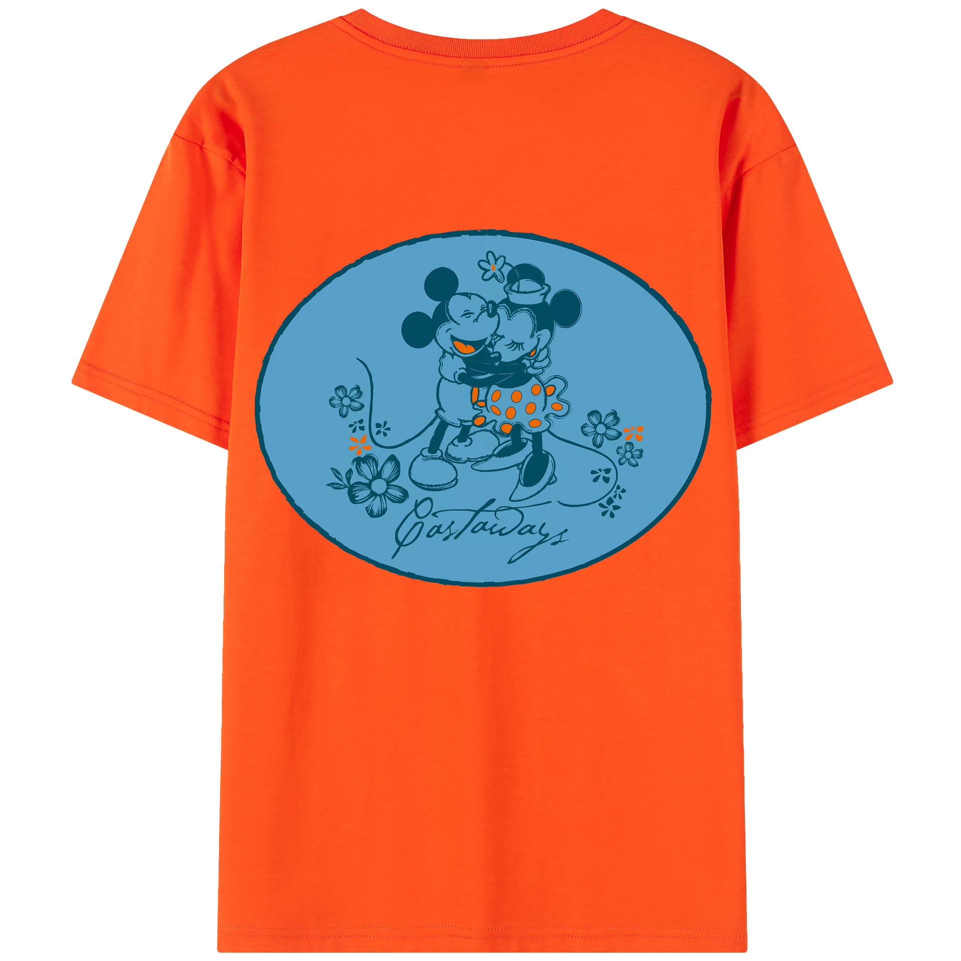 （画像用） ミッキーマウス Mickey Mouse 綿100％半袖Tシャツ（背面プリント）