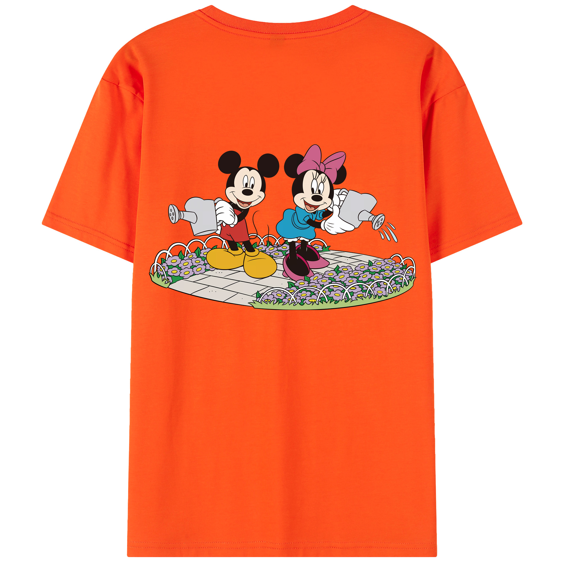 （画像用） ミッキーマウス Mickey Mouse 綿100％半袖Tシャツ（背面プリント）