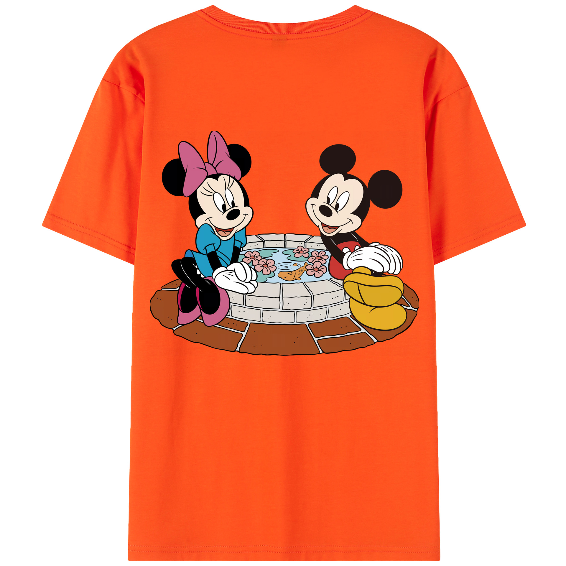 （画像用） ミッキーマウス Mickey Mouse 綿100％半袖Tシャツ（背面プリント）