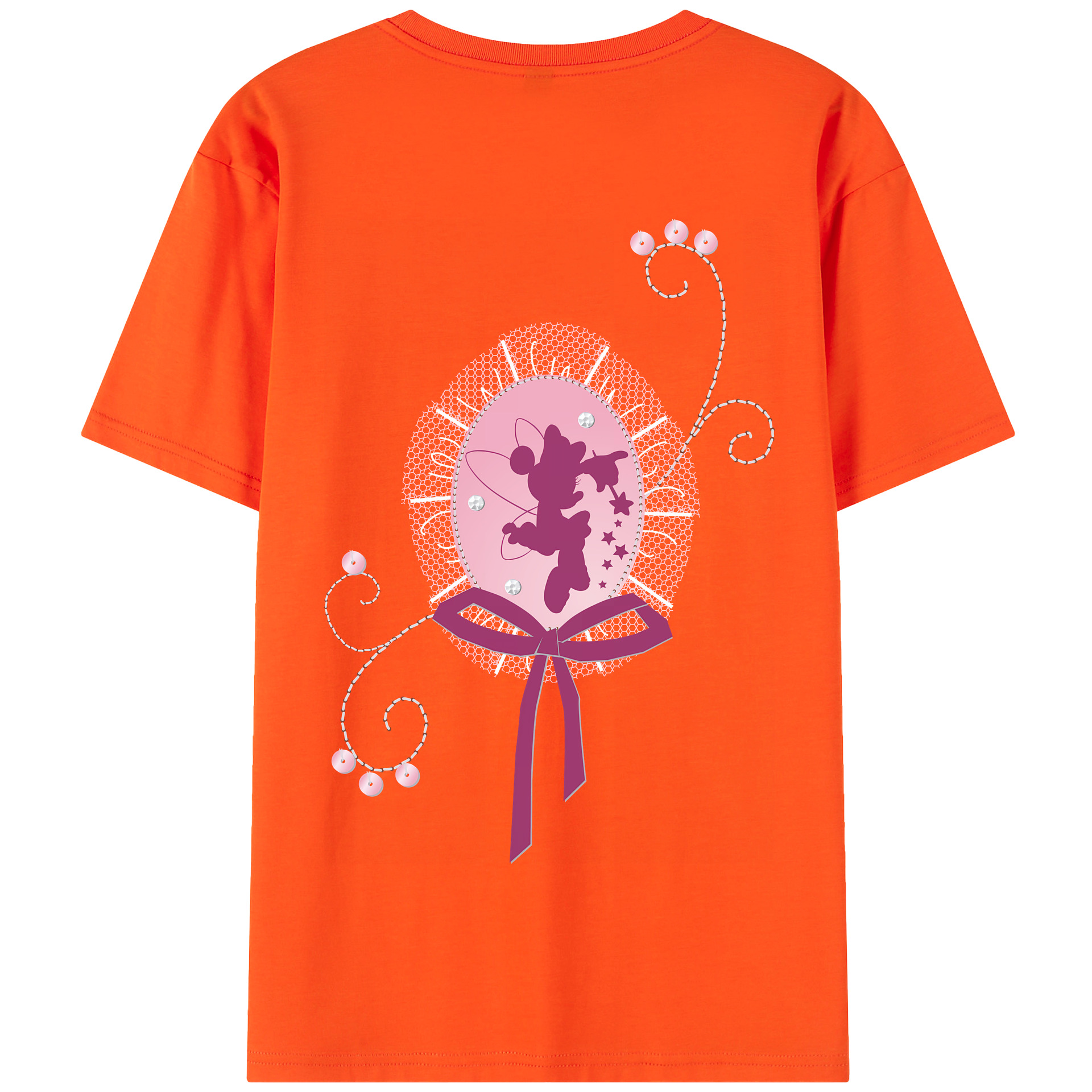 （画像用） ミッキーマウス Mickey Mouse 綿100％半袖Tシャツ（背面プリント）