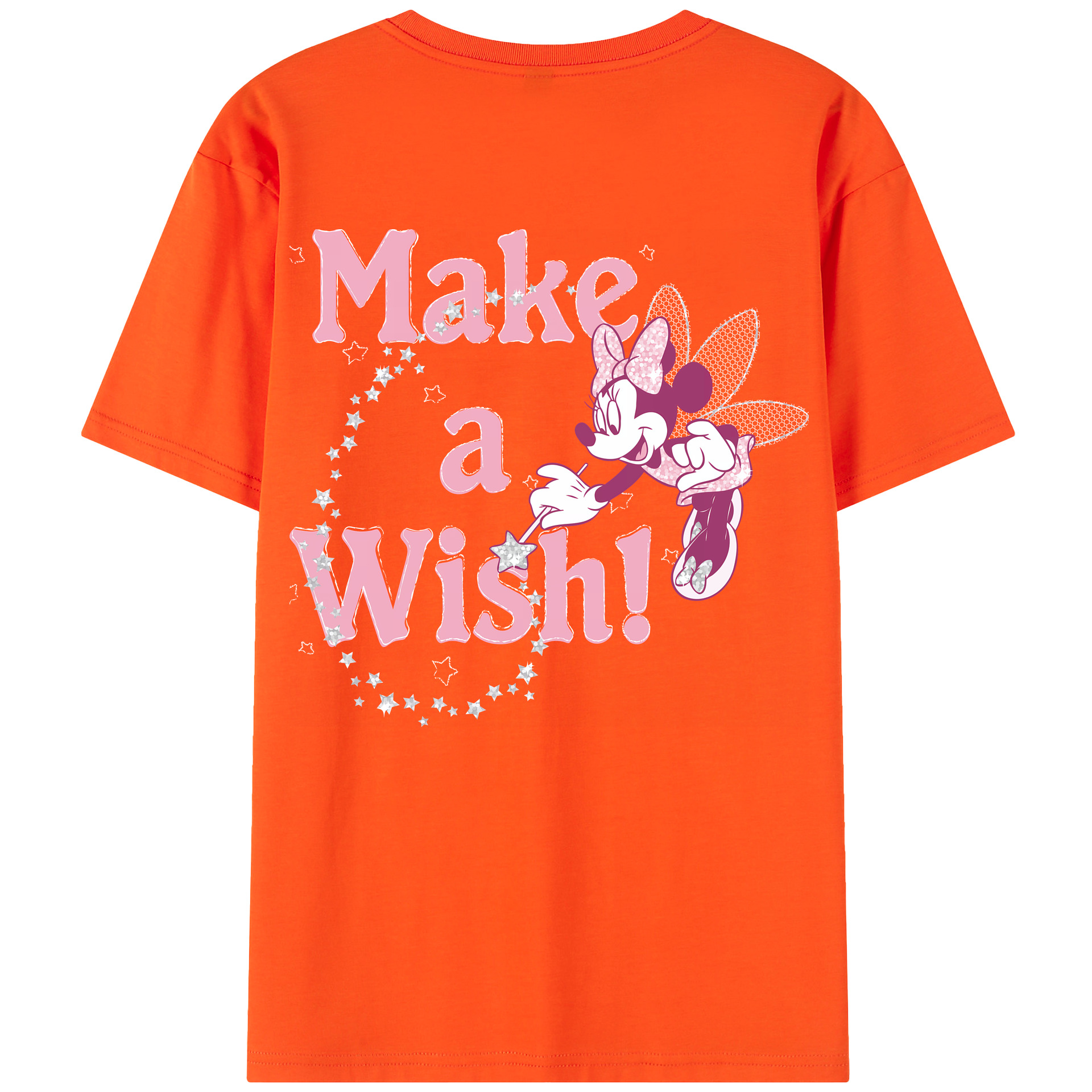 （画像用） ミッキーマウス Mickey Mouse 綿100％半袖Tシャツ（背面プリント）