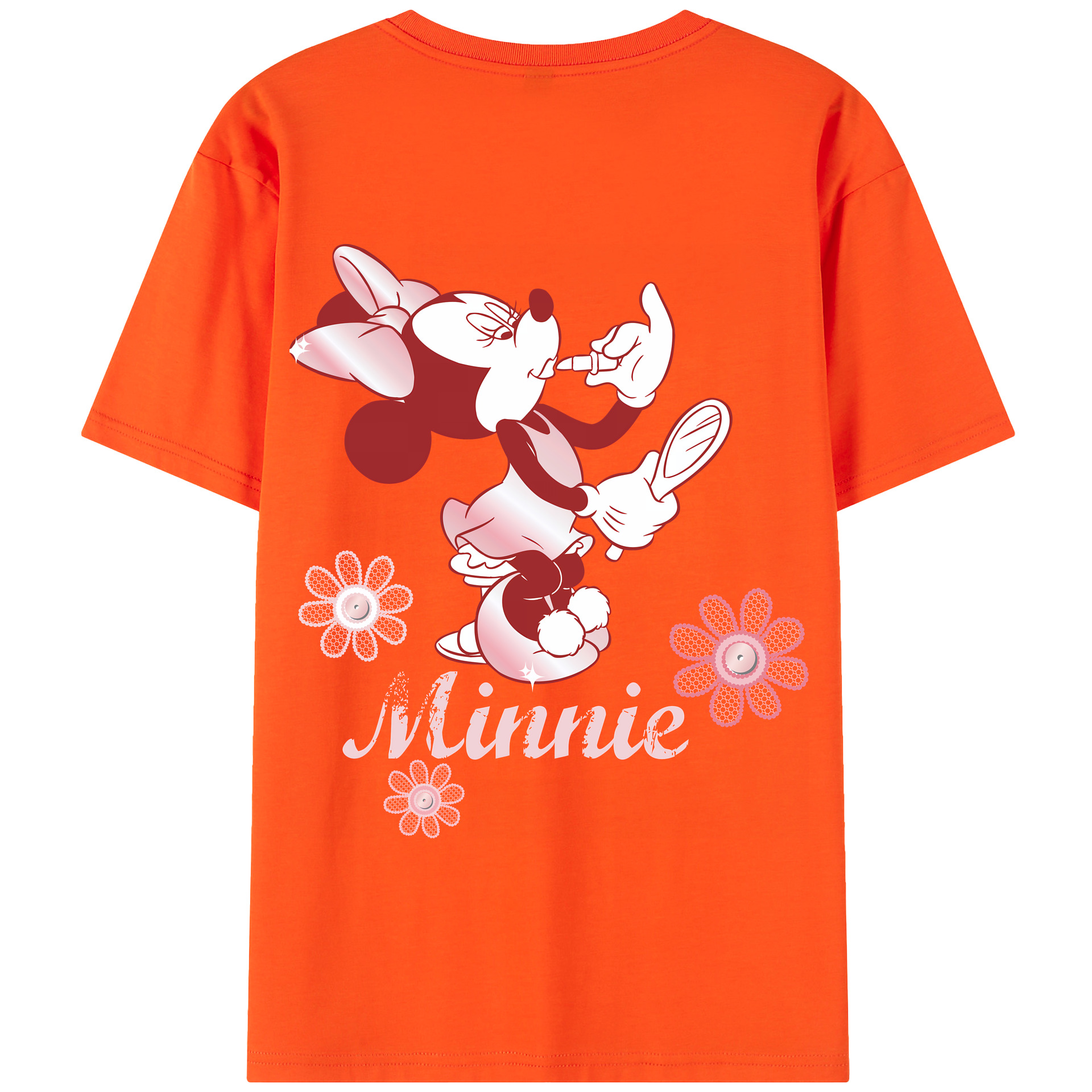 （画像用） ミッキーマウス Mickey Mouse 綿100％半袖Tシャツ（背面プリント）