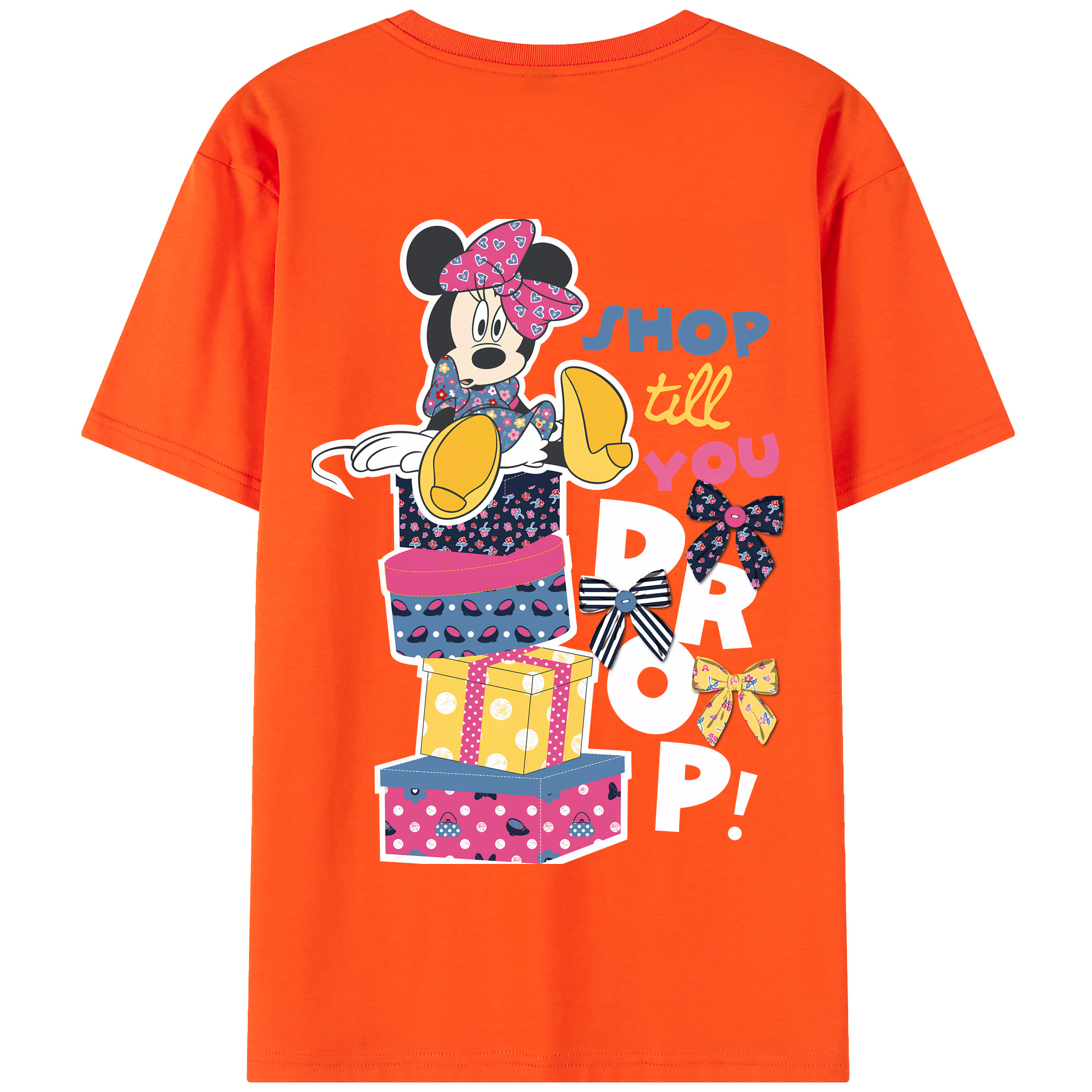 （画像用） ミッキーマウス Mickey Mouse 綿100％半袖Tシャツ（背面プリント）