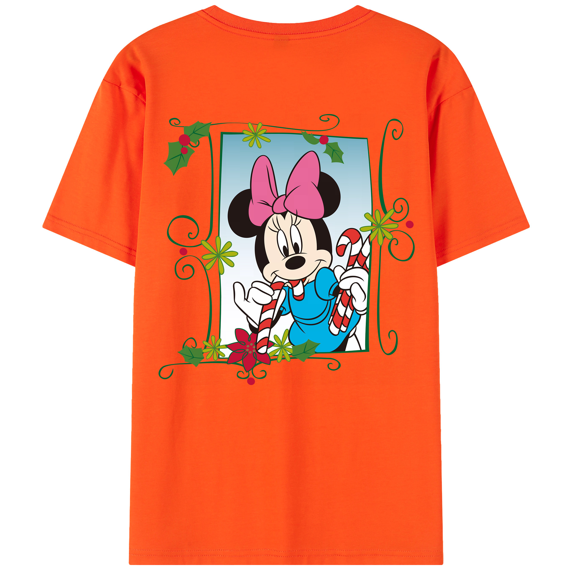 （画像用） ミッキーマウス Mickey Mouse 綿100％半袖Tシャツ（背面プリント）