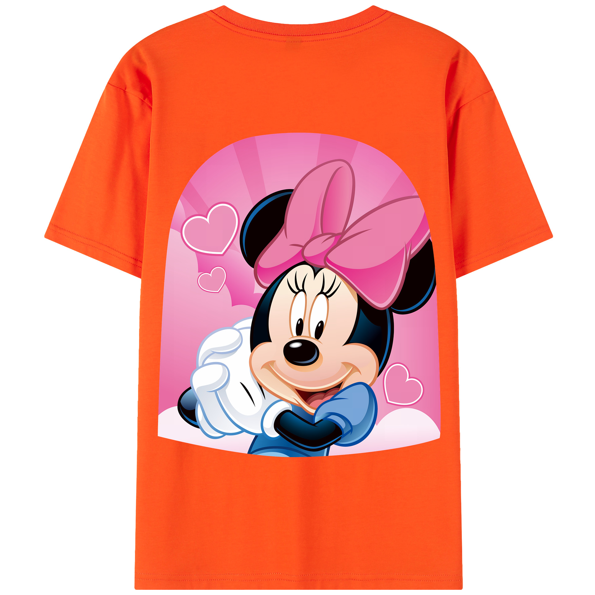 （画像用） ミッキーマウス Mickey Mouse 綿100％半袖Tシャツ（背面プリント）
