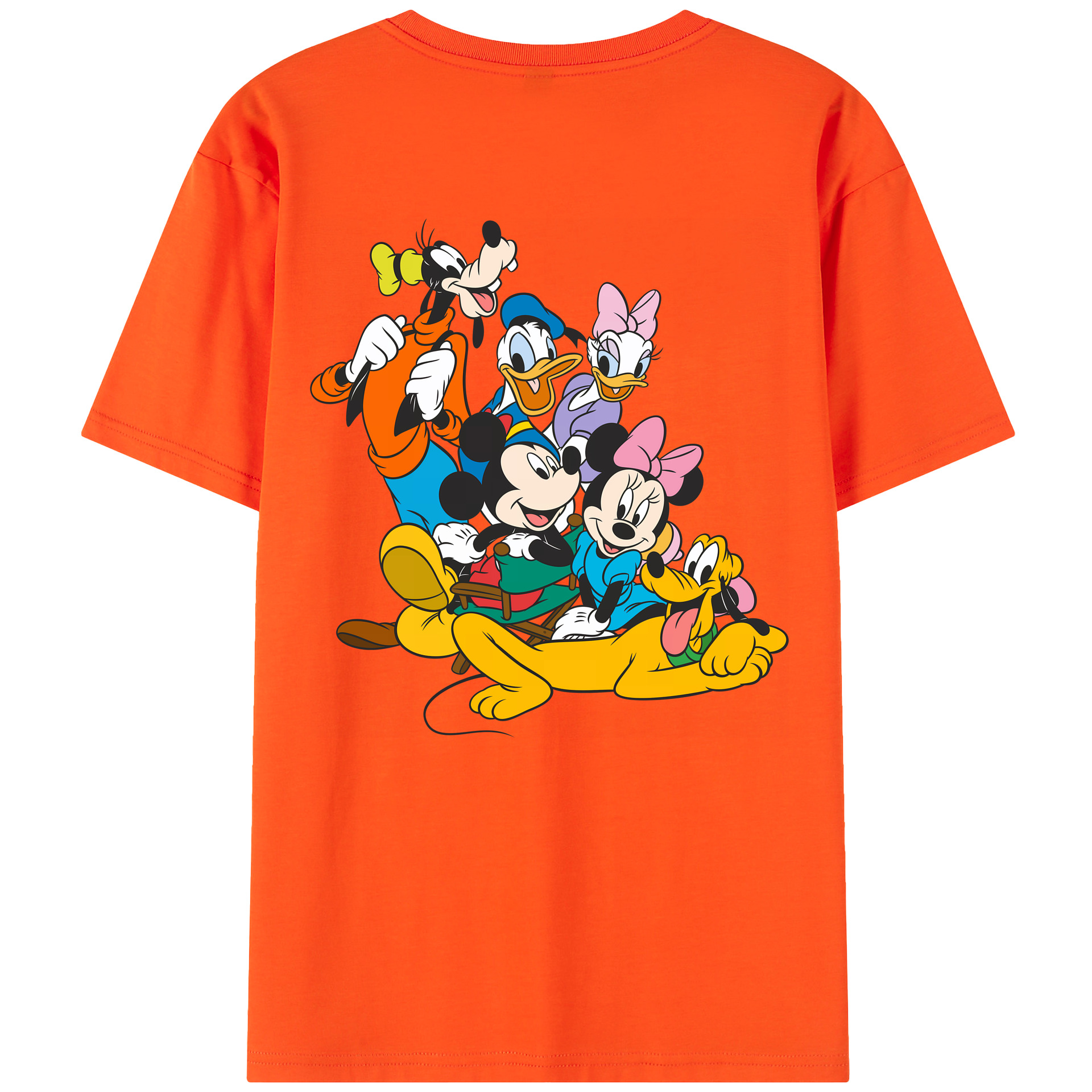 （画像用） ミッキーマウス Mickey Mouse 綿100％半袖Tシャツ（背面プリント）