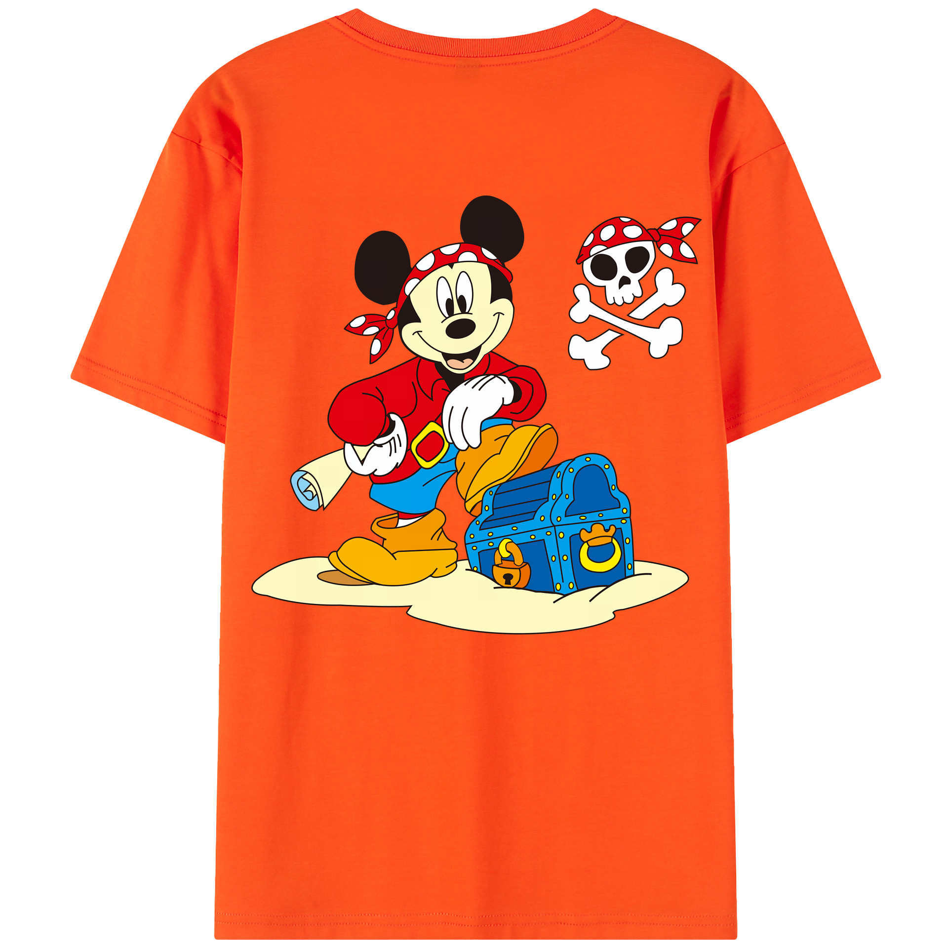 （画像用） ミッキーマウス Mickey Mouse 綿100％半袖Tシャツ（背面プリント）