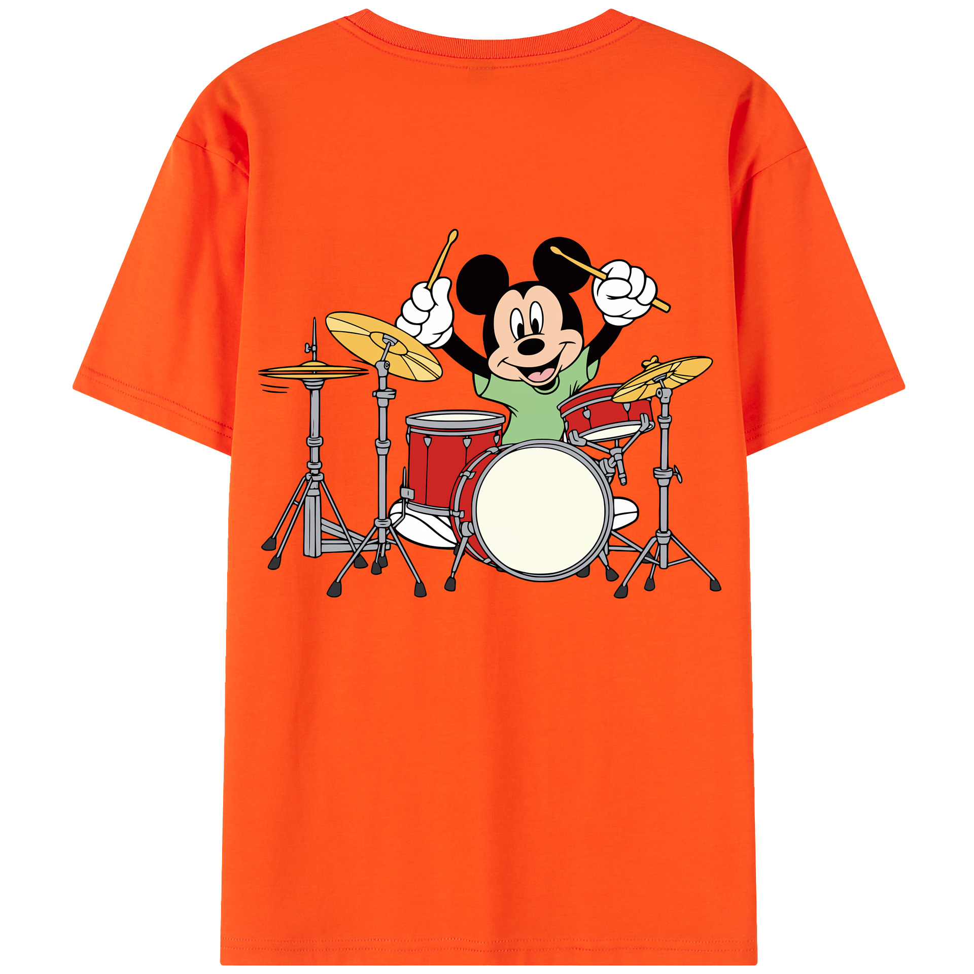 （画像用） ミッキーマウス Mickey Mouse 綿100％半袖Tシャツ（背面プリント）