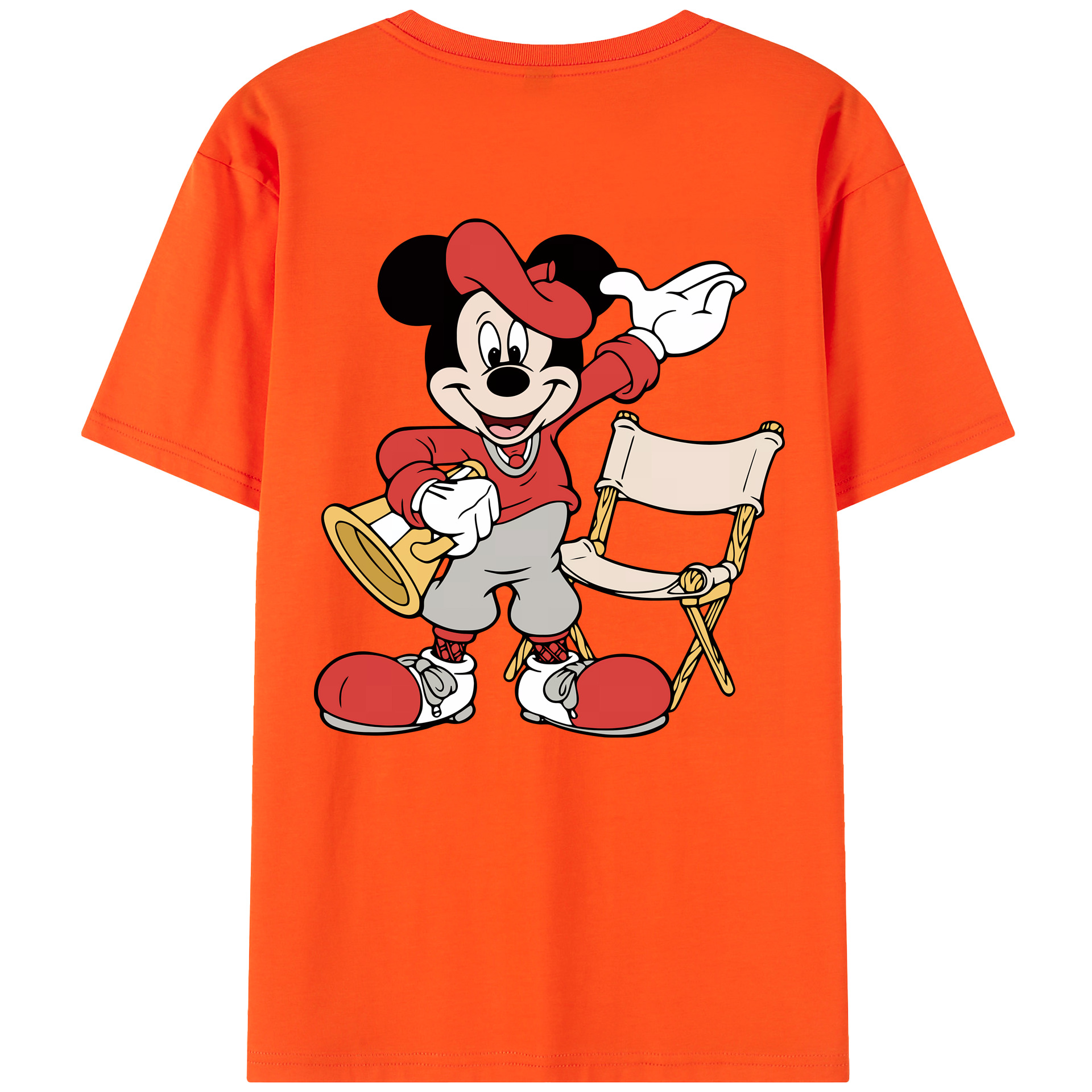 （画像用） ミッキーマウス Mickey Mouse 綿100％半袖Tシャツ（背面プリント）