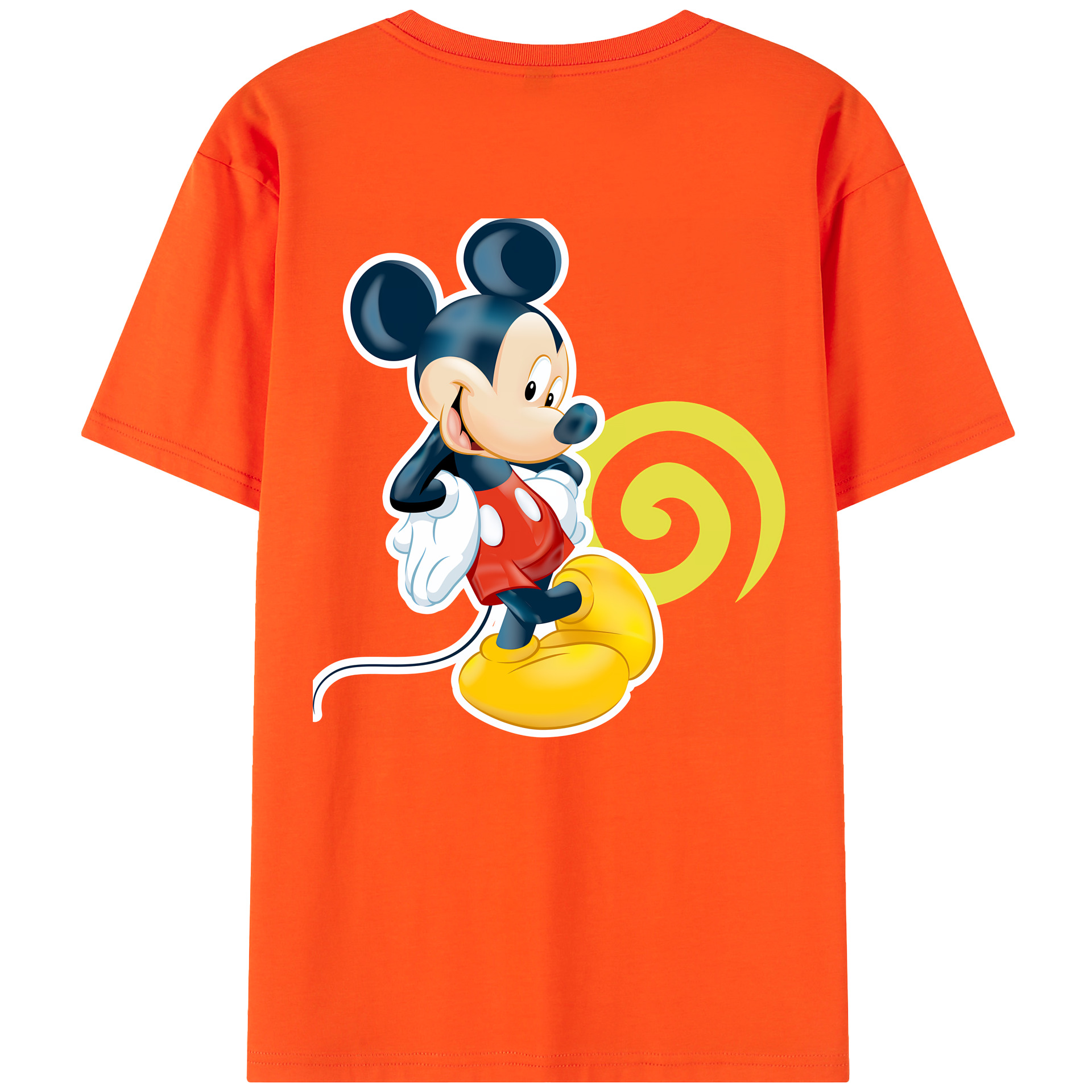（画像用） ミッキーマウス Mickey Mouse 綿100％半袖Tシャツ（背面プリント）