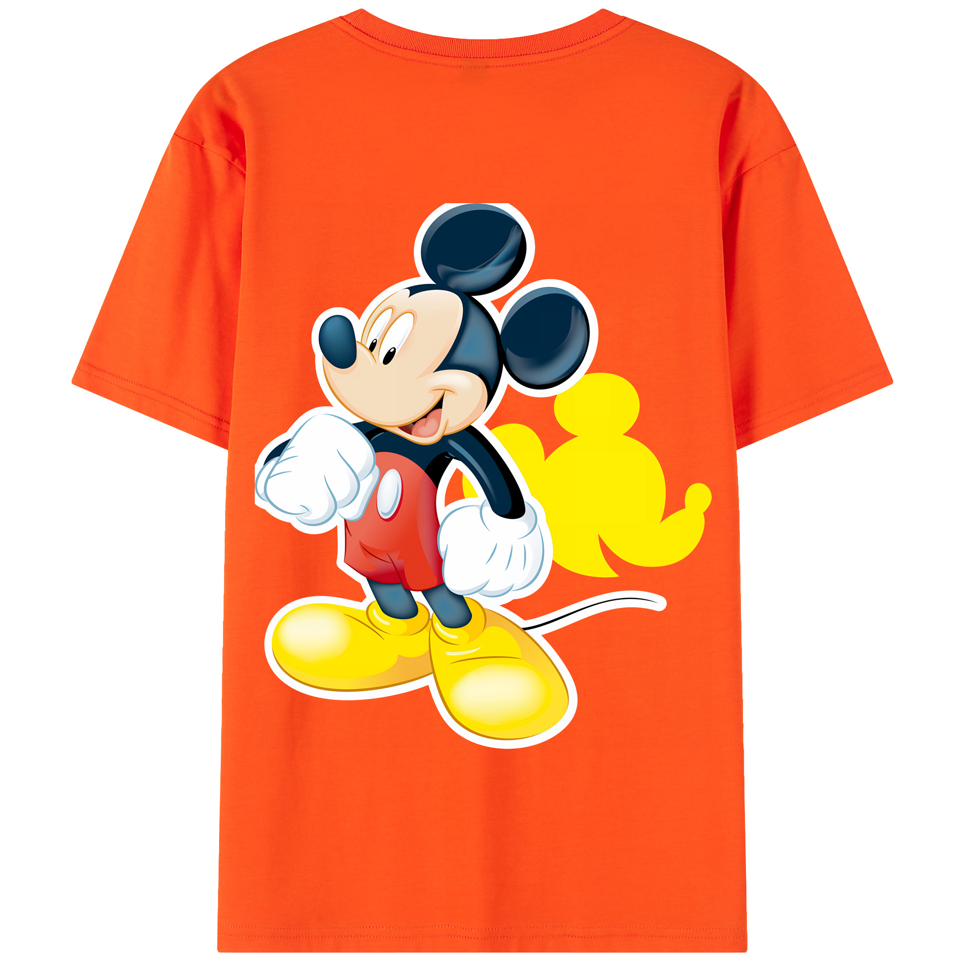 （画像用） ミッキーマウス Mickey Mouse 綿100％半袖Tシャツ（背面プリント）