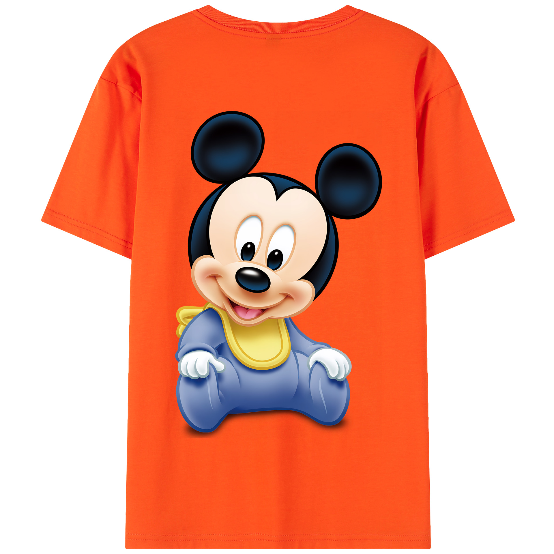 （画像用） ミッキーマウス Mickey Mouse 綿100％半袖Tシャツ（背面プリント）