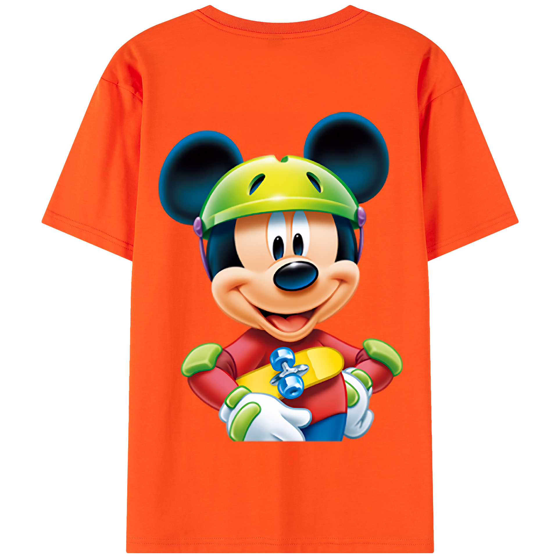 （画像用） ミッキーマウス Mickey Mouse 綿100％半袖Tシャツ（背面プリント）