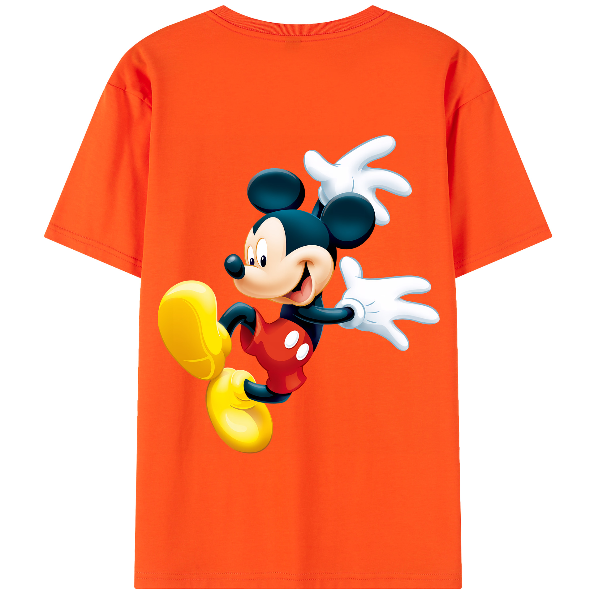 （画像用） ミッキーマウス Mickey Mouse 綿100％半袖Tシャツ（背面プリント）