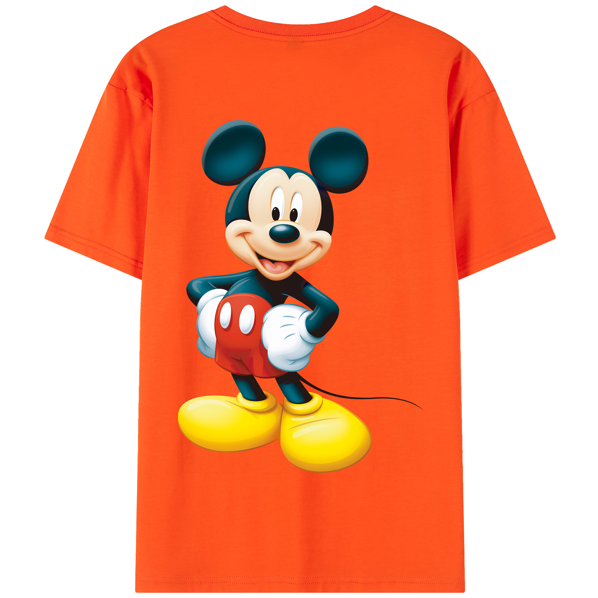 （画像用） ミッキーマウス Mickey Mouse 綿100％半袖Tシャツ（背面プリント）