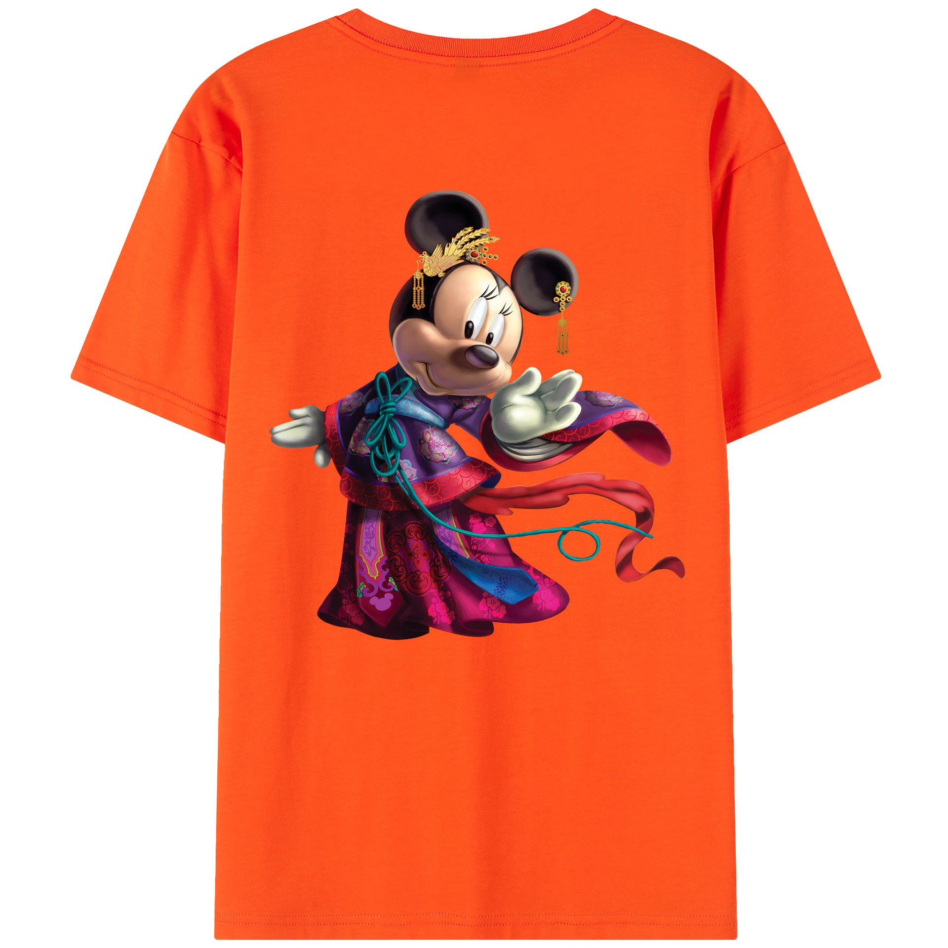 （画像用） ミッキーマウス Mickey Mouse 綿100％半袖Tシャツ（背面プリント）