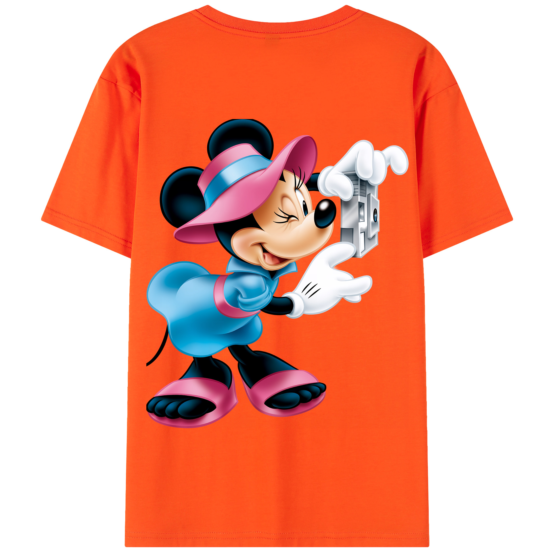 （画像用） ミッキーマウス Mickey Mouse 綿100％半袖Tシャツ（背面プリント）