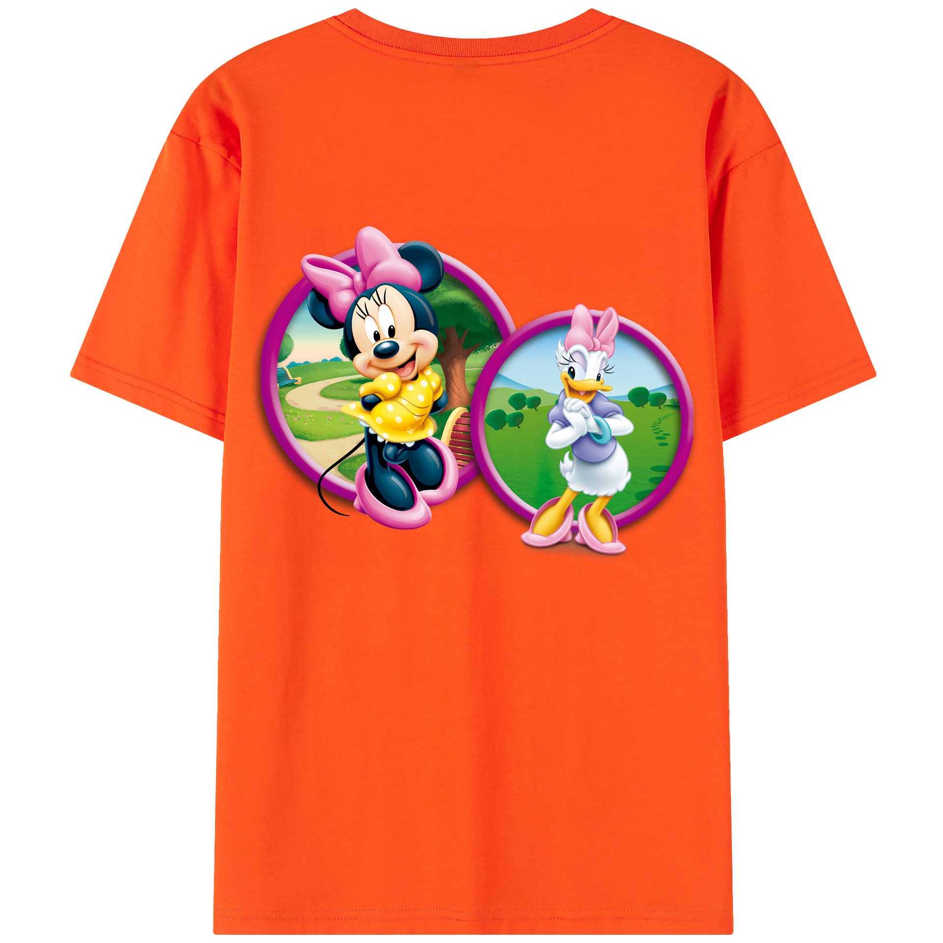 （画像用） ミッキーマウス Mickey Mouse 綿100％半袖Tシャツ（背面プリント）