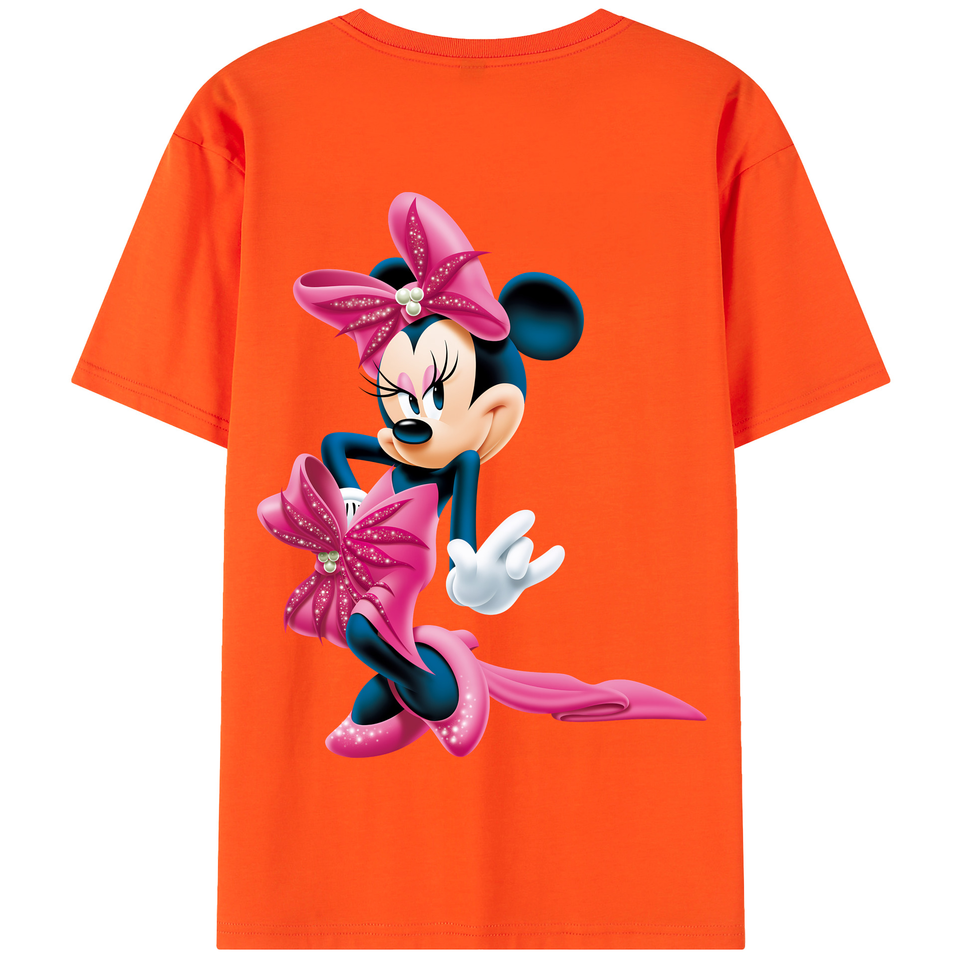 （画像用） ミッキーマウス Mickey Mouse 綿100％半袖Tシャツ（背面プリント）