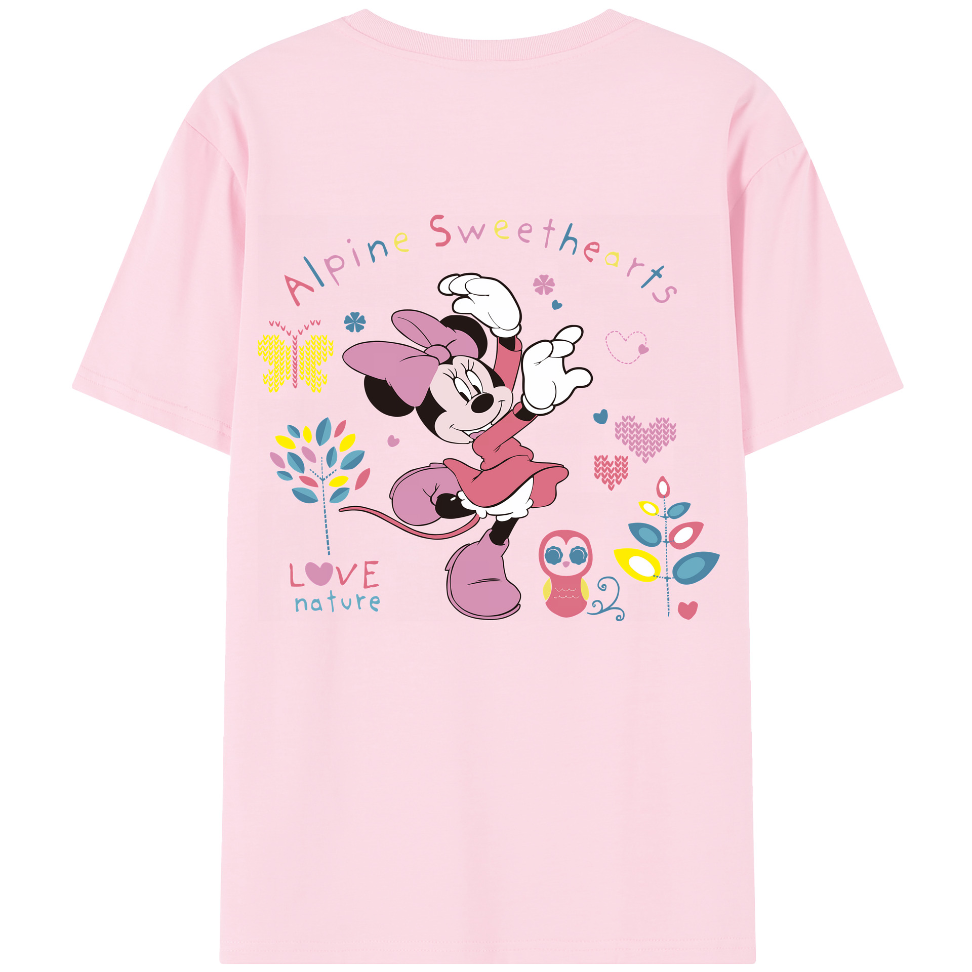 （画像用） ミッキーマウス Mickey Mouse 綿100％半袖Tシャツ（背面プリント）