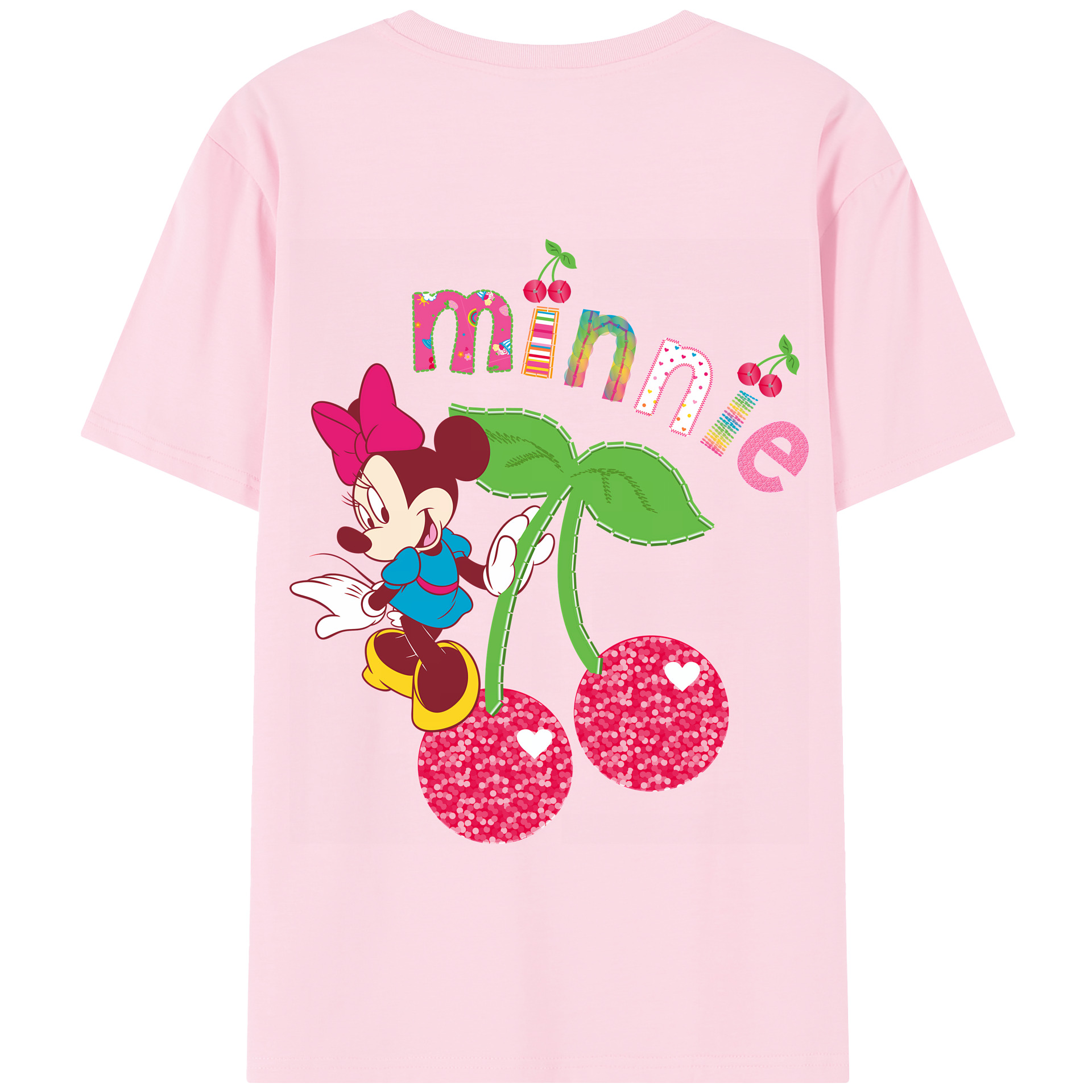 （画像用） ミッキーマウス Mickey Mouse 綿100％半袖Tシャツ（背面プリント）
