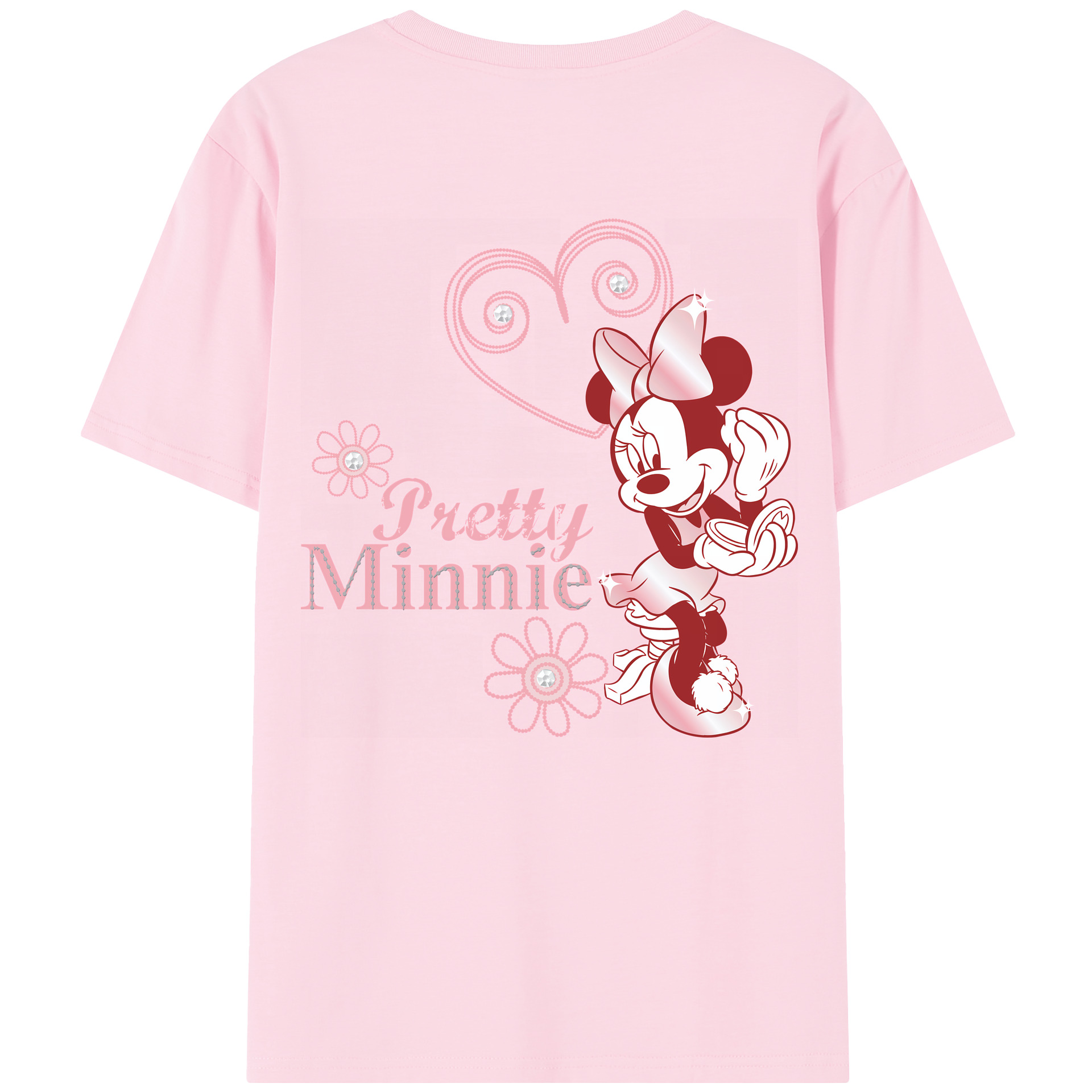 （画像用） ミッキーマウス Mickey Mouse 綿100％半袖Tシャツ（背面プリント）