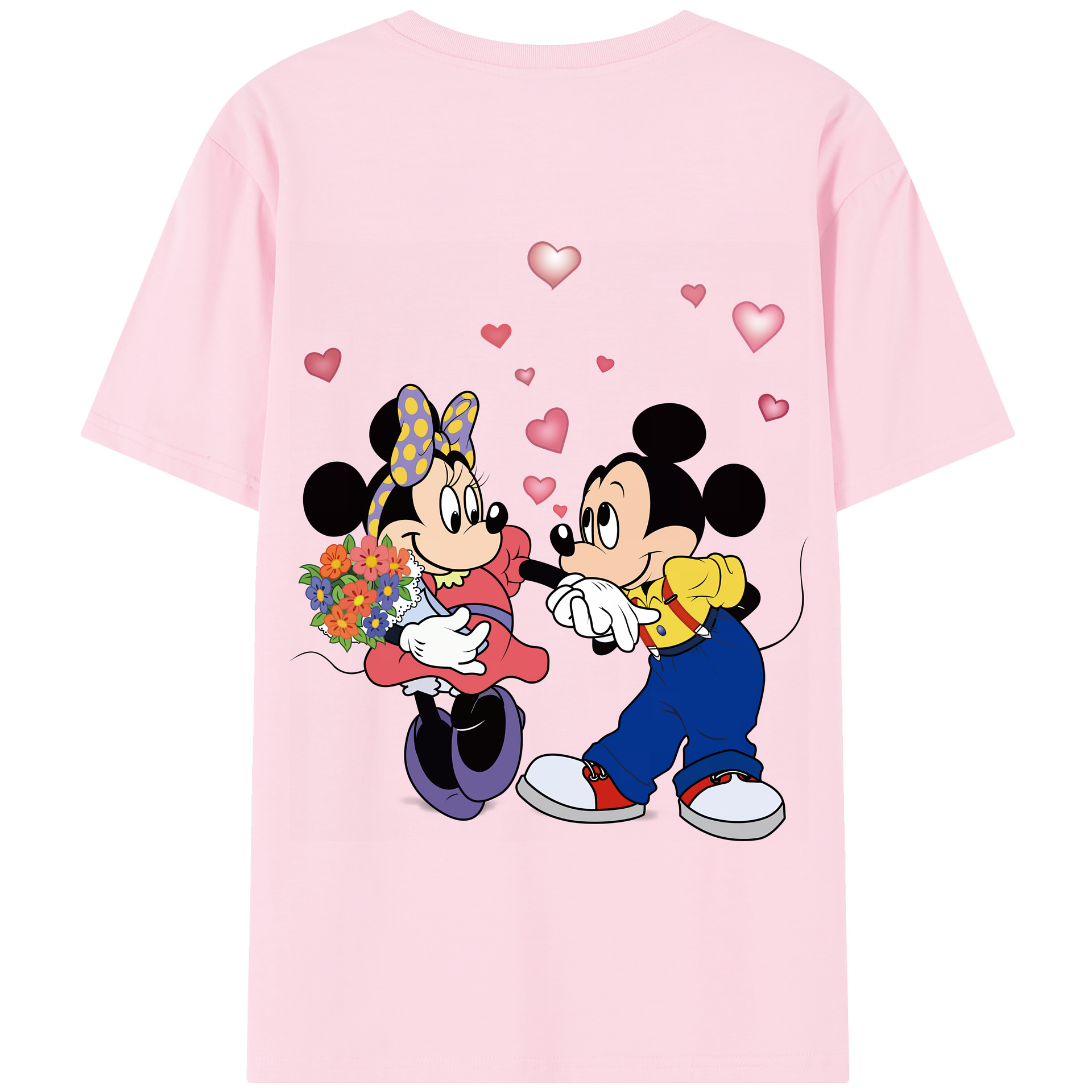 （画像用） ミッキーマウス Mickey Mouse 綿100％半袖Tシャツ（背面プリント）