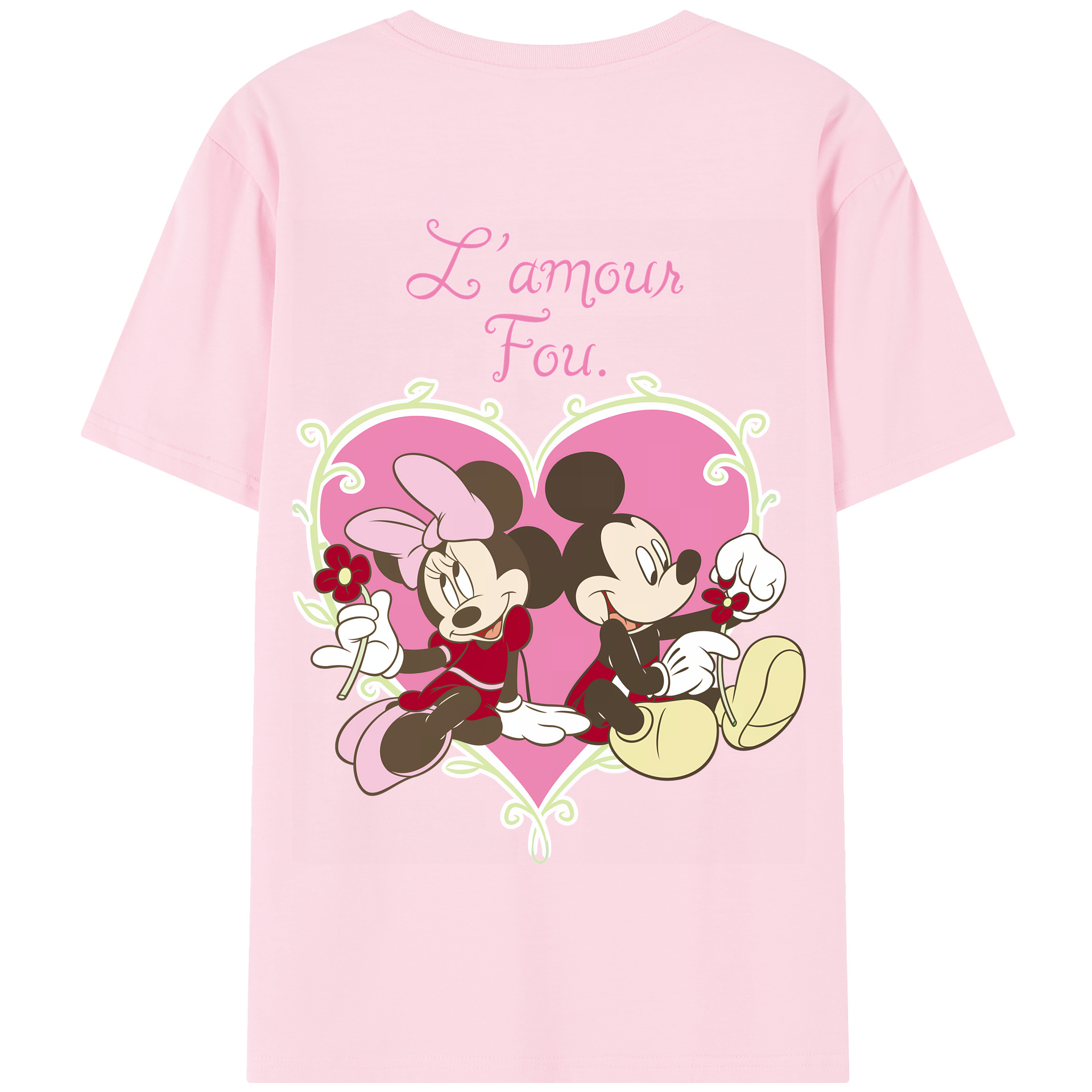 （画像用） ミッキーマウス Mickey Mouse 綿100％半袖Tシャツ（背面プリント）