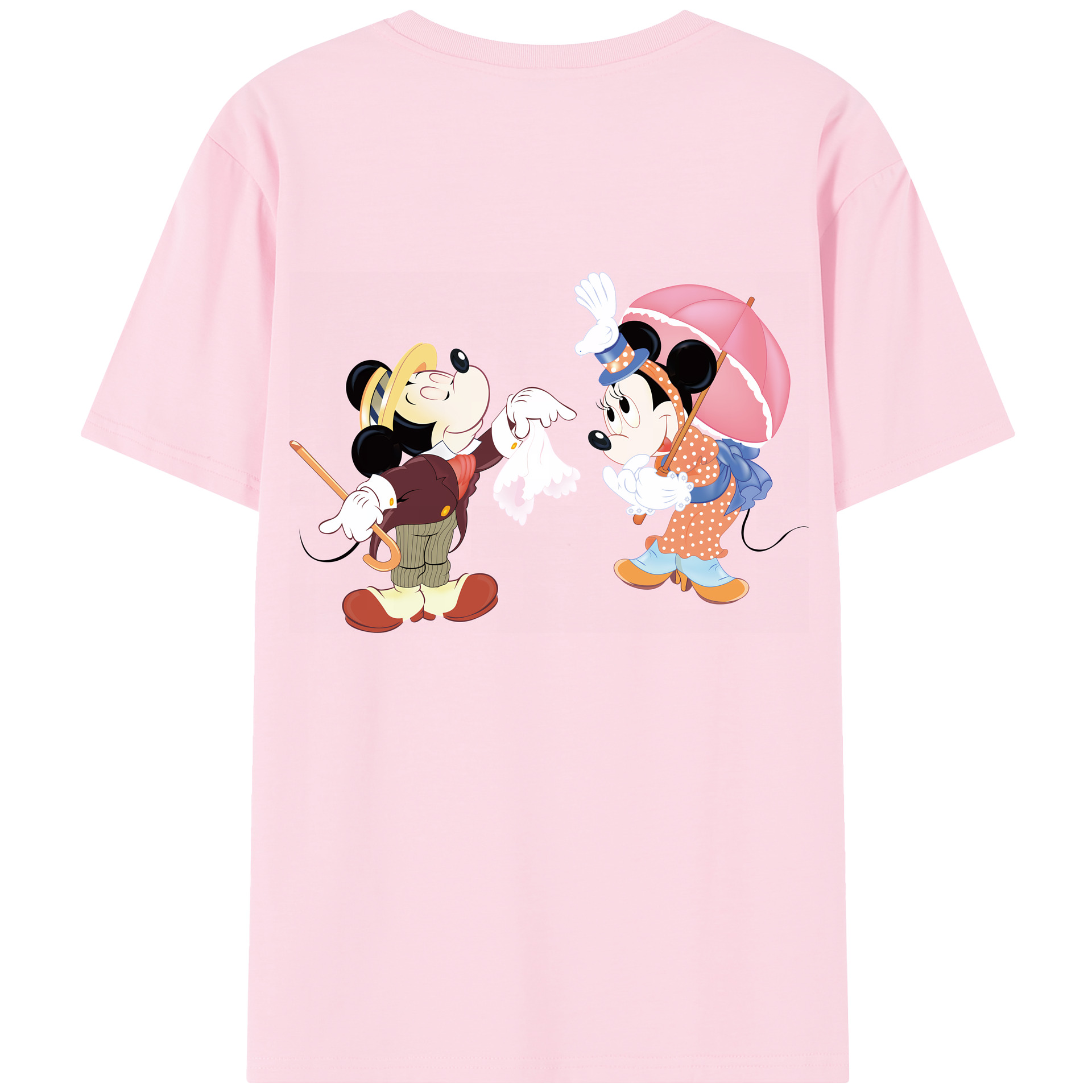 （画像用） ミッキーマウス Mickey Mouse 綿100％半袖Tシャツ（背面プリント）