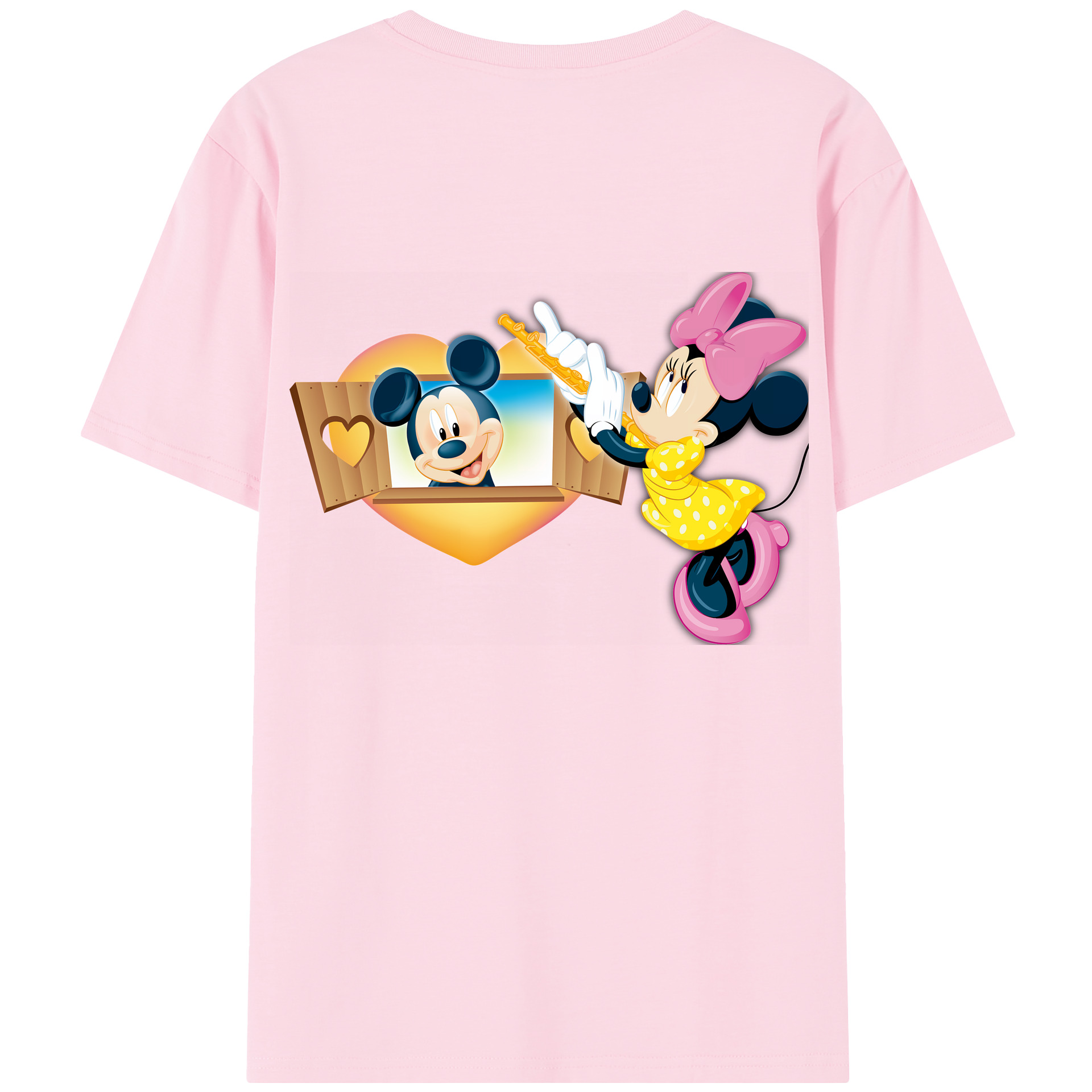 （画像用） ミッキーマウス Mickey Mouse 綿100％半袖Tシャツ（背面プリント）