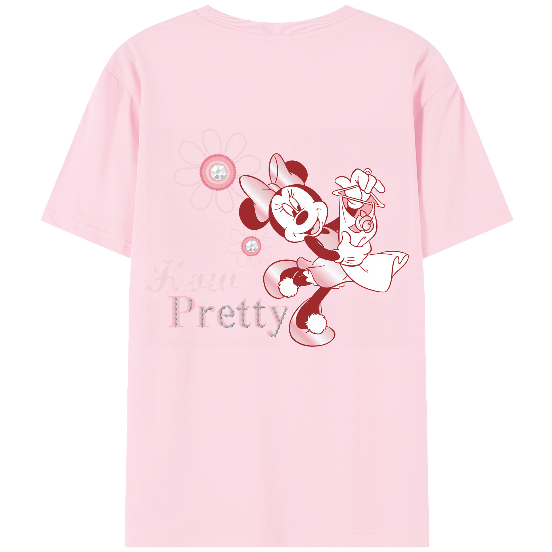 （画像用） ミッキーマウス Mickey Mouse 綿100％半袖Tシャツ（背面プリント）