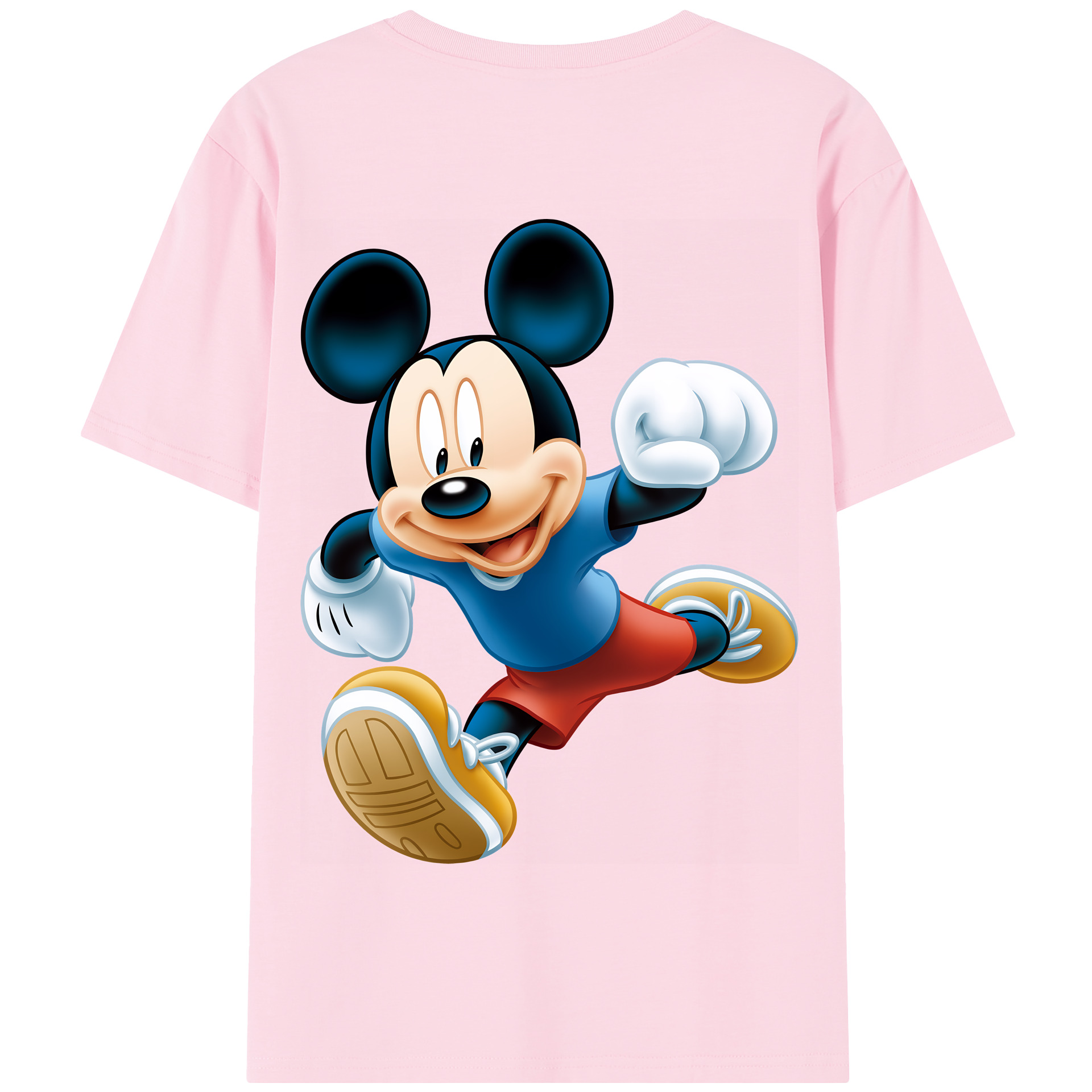 （画像用） ミッキーマウス Mickey Mouse 綿100％半袖Tシャツ（背面プリント）