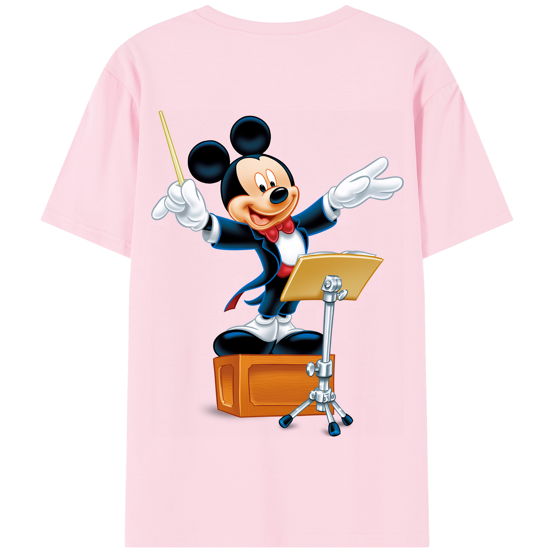 （画像用） ミッキーマウス Mickey Mouse 綿100％半袖Tシャツ（背面プリント）