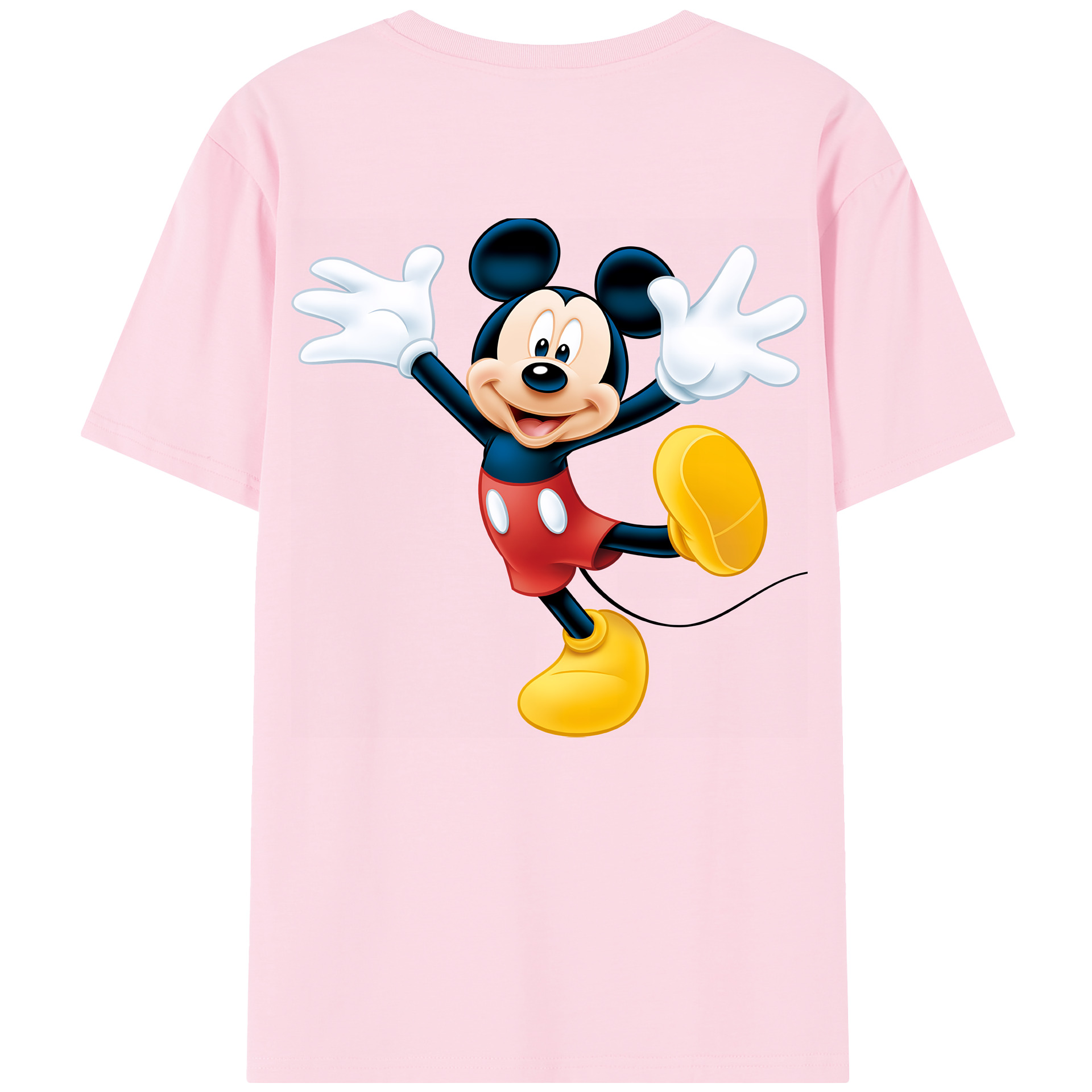 （画像用） ミッキーマウス Mickey Mouse 綿100％半袖Tシャツ（背面プリント）
