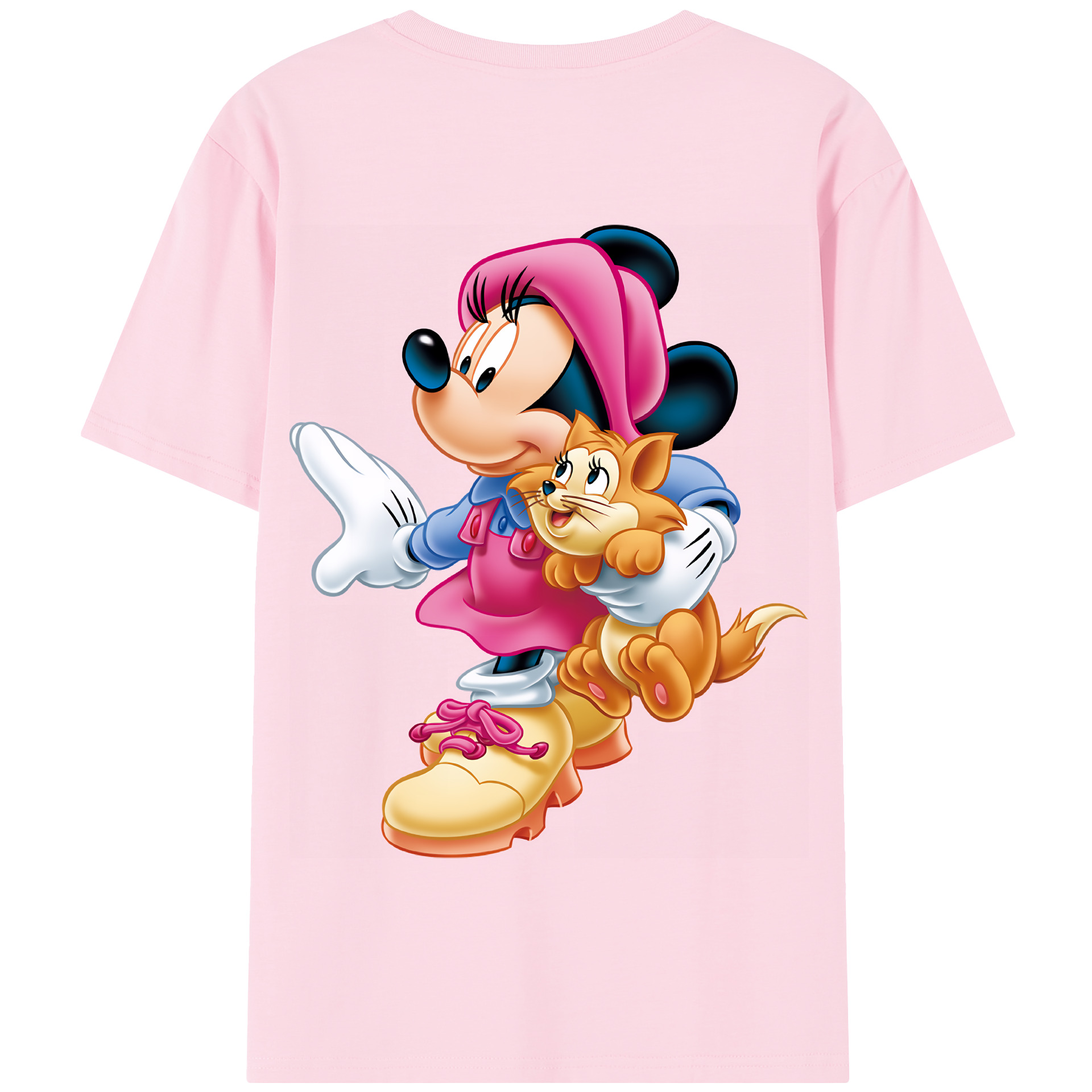 （画像用） ミッキーマウス Mickey Mouse 綿100％半袖Tシャツ（背面プリント）
