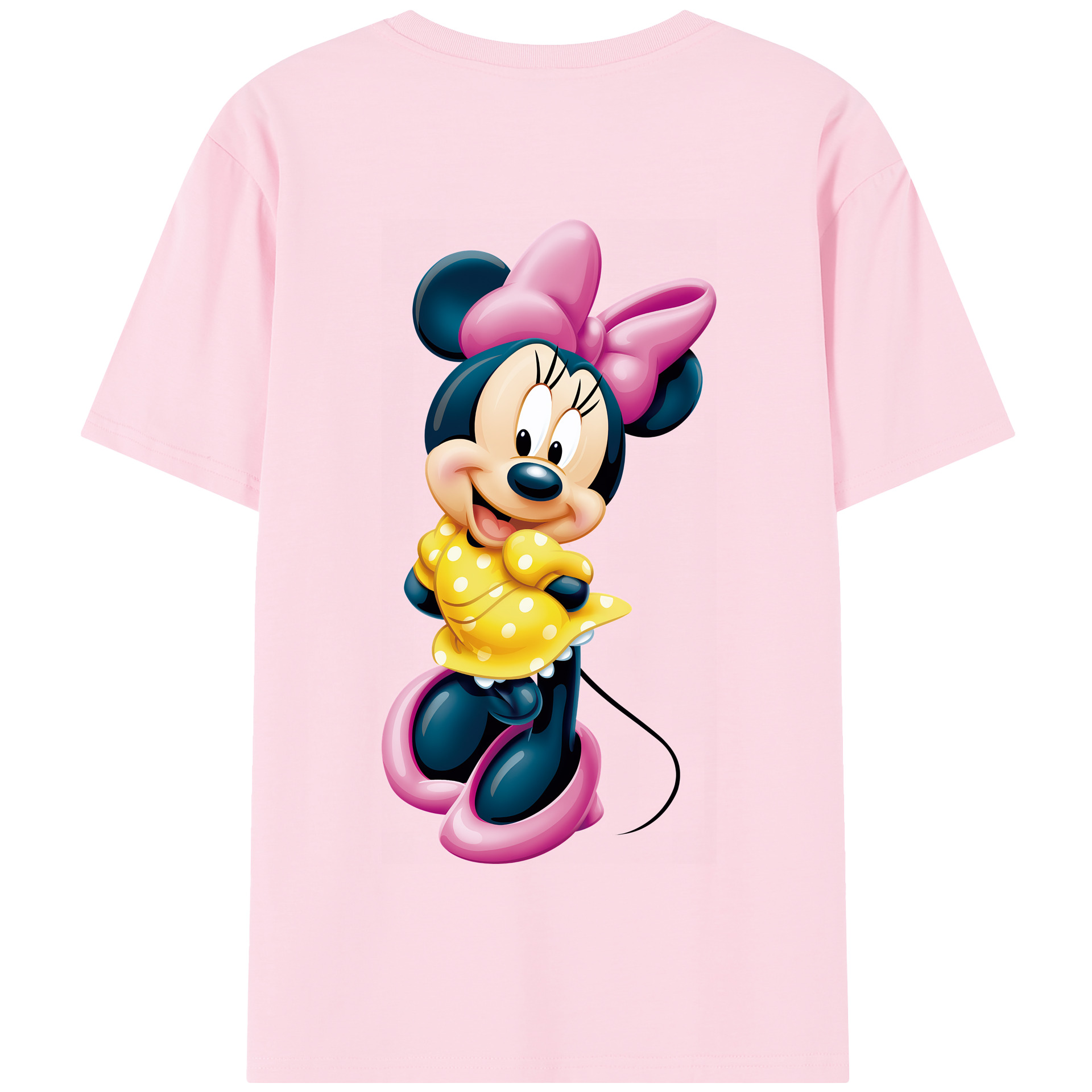 （画像用） ミッキーマウス Mickey Mouse 綿100％半袖Tシャツ（背面プリント）