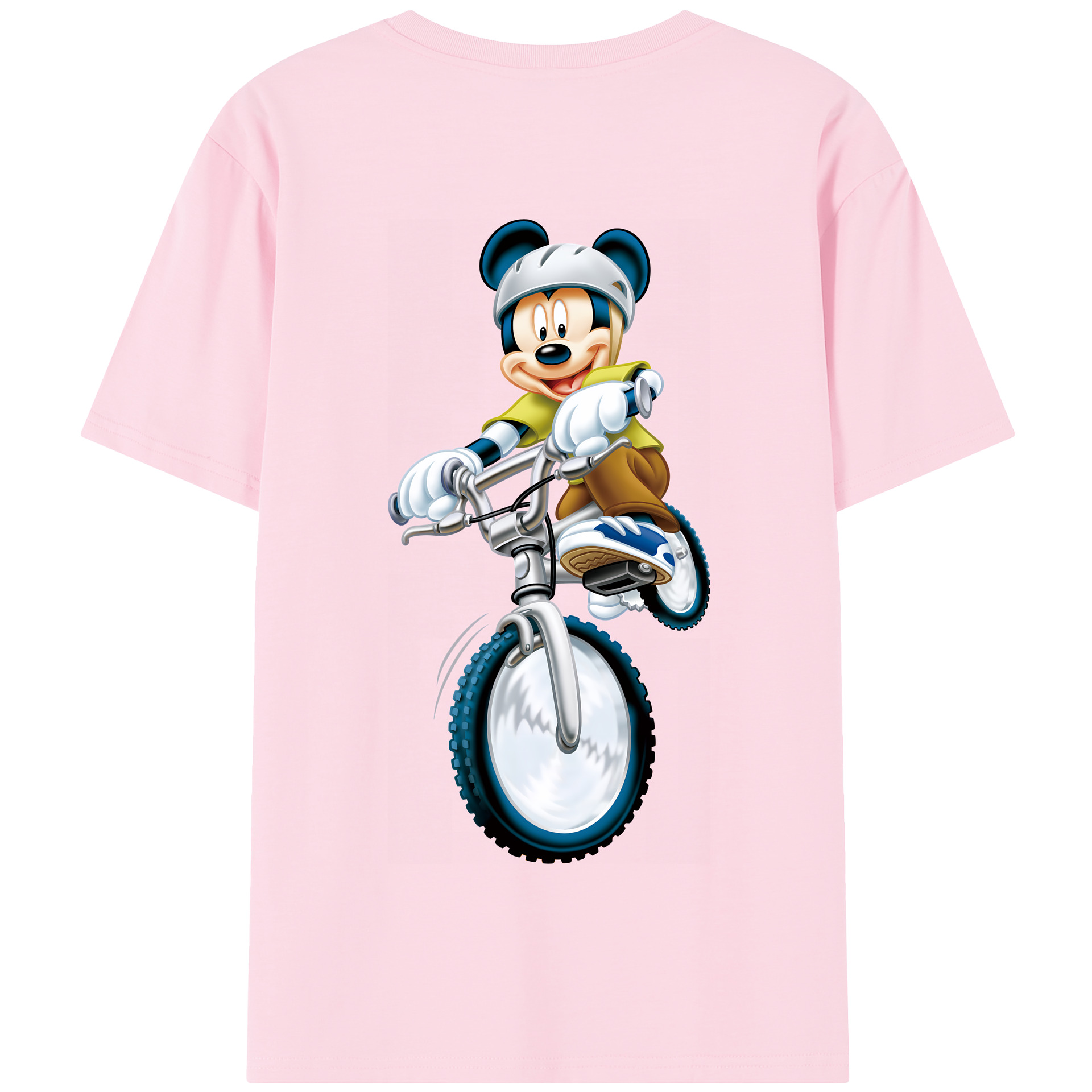 （画像用） ミッキーマウス Mickey Mouse 綿100％半袖Tシャツ（背面プリント）