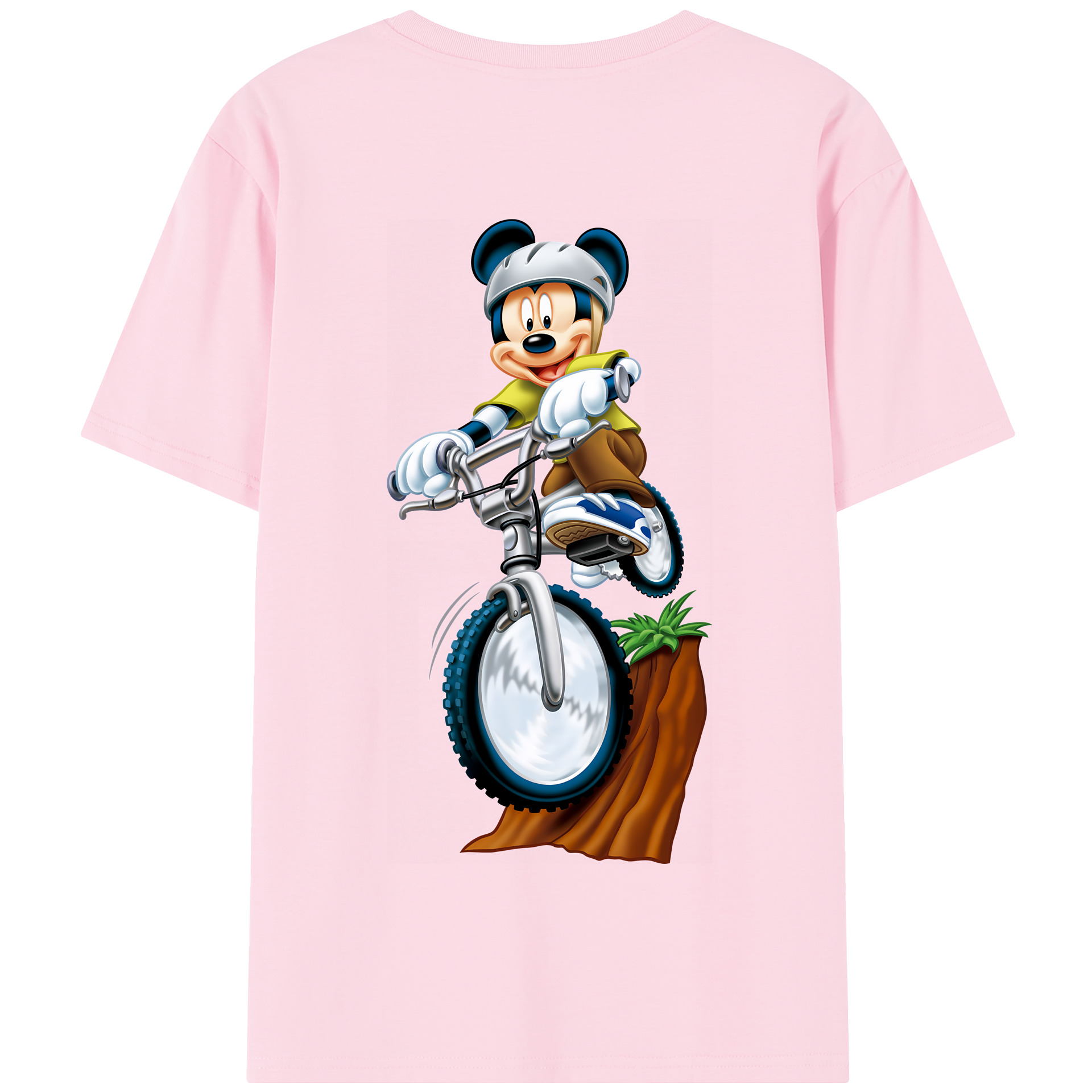 （画像用） ミッキーマウス Mickey Mouse 綿100％半袖Tシャツ（背面プリント）