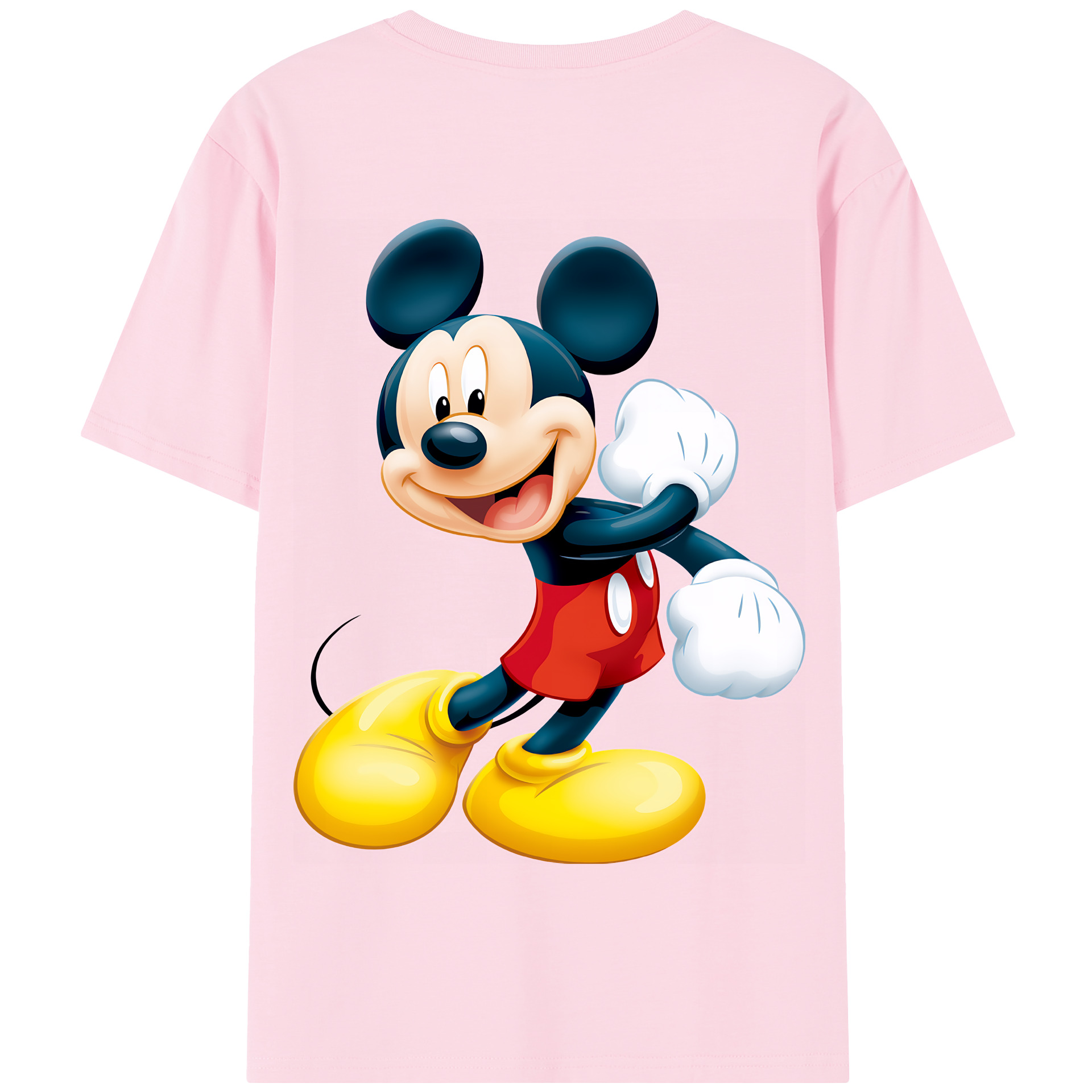 （画像用） ミッキーマウス Mickey Mouse 綿100％半袖Tシャツ（背面プリント）