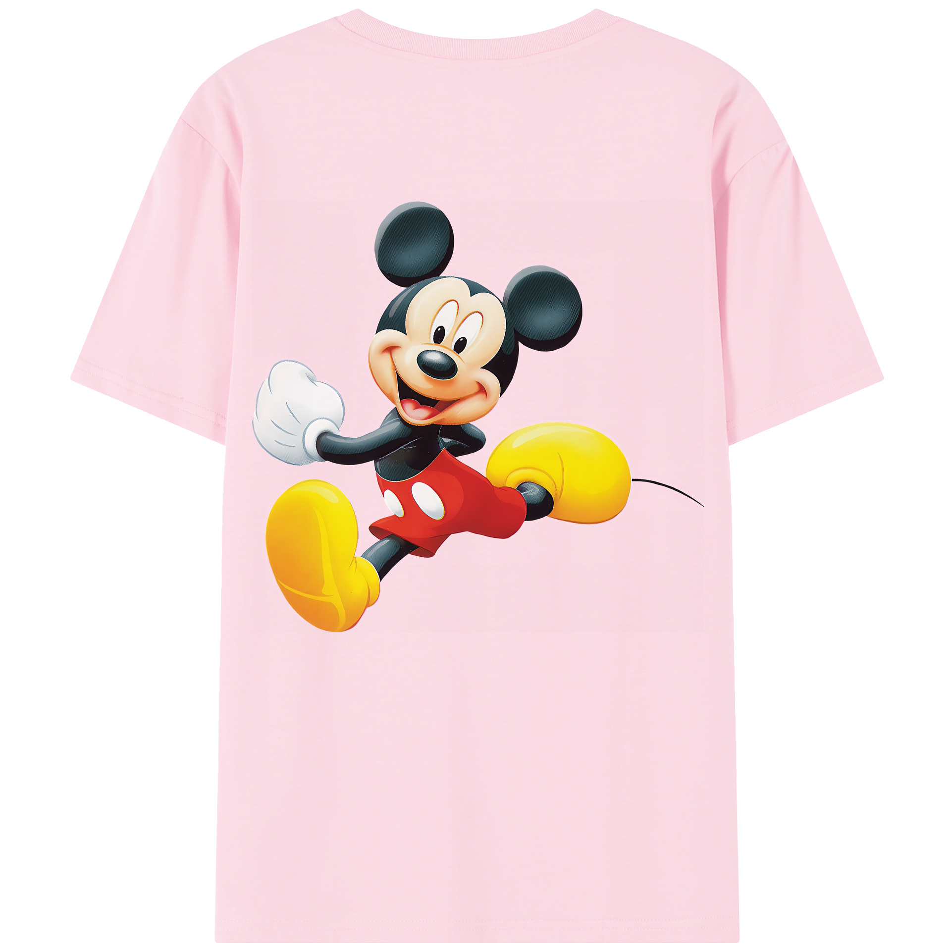 （画像用） ミッキーマウス Mickey Mouse 綿100％半袖Tシャツ（背面プリント）