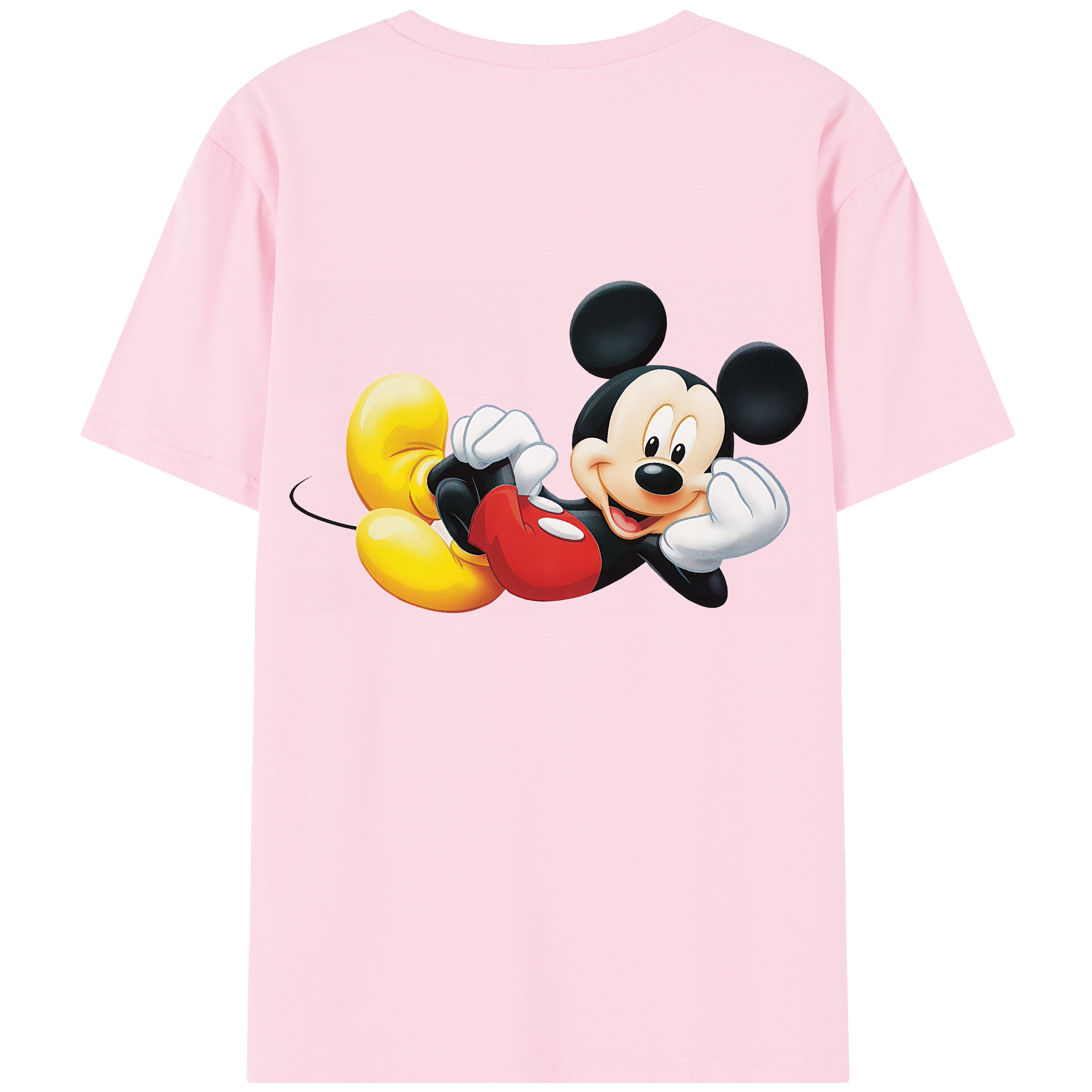 （画像用） ミッキーマウス Mickey Mouse 綿100％半袖Tシャツ（背面プリント）