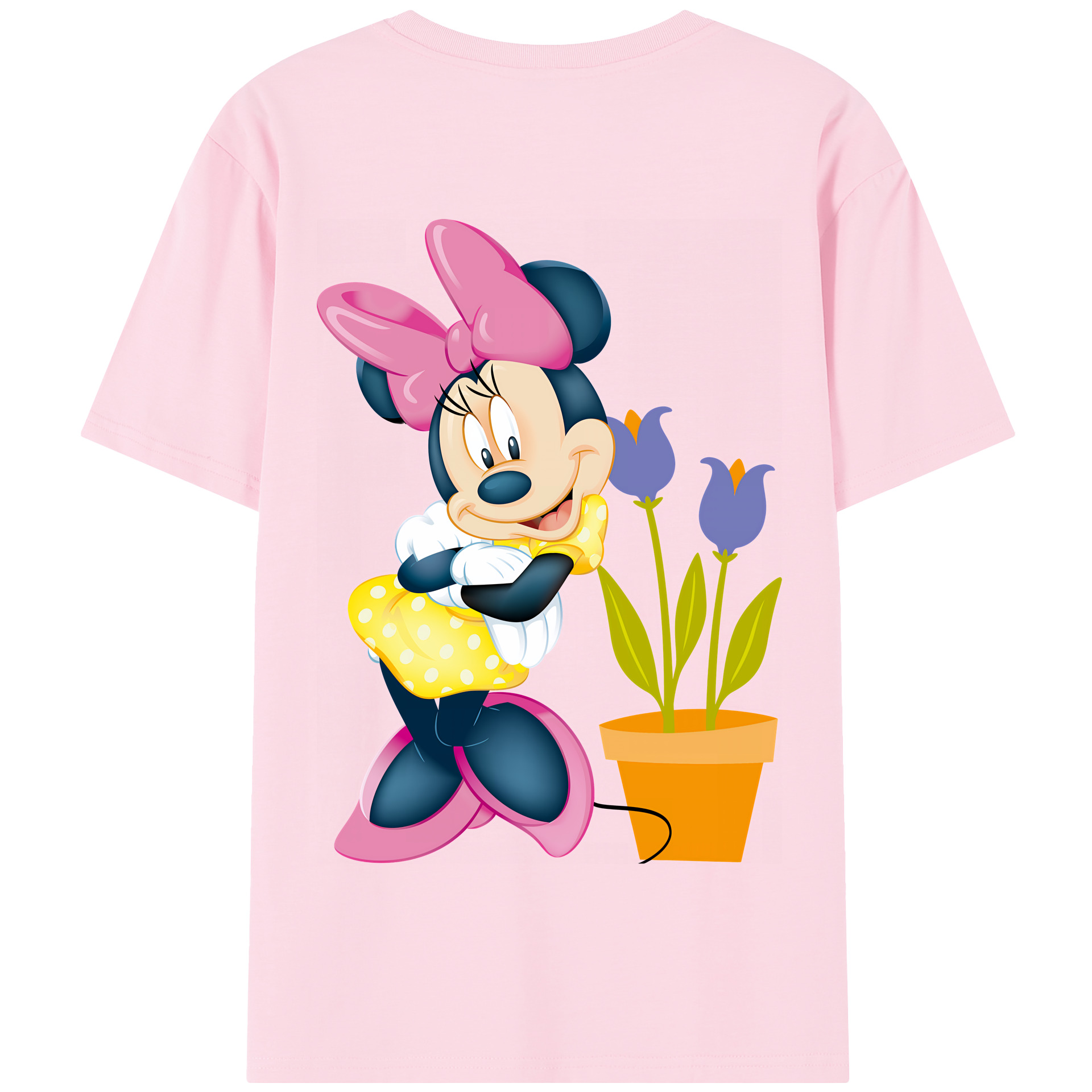 （画像用） ミッキーマウス Mickey Mouse 綿100％半袖Tシャツ（背面プリント）