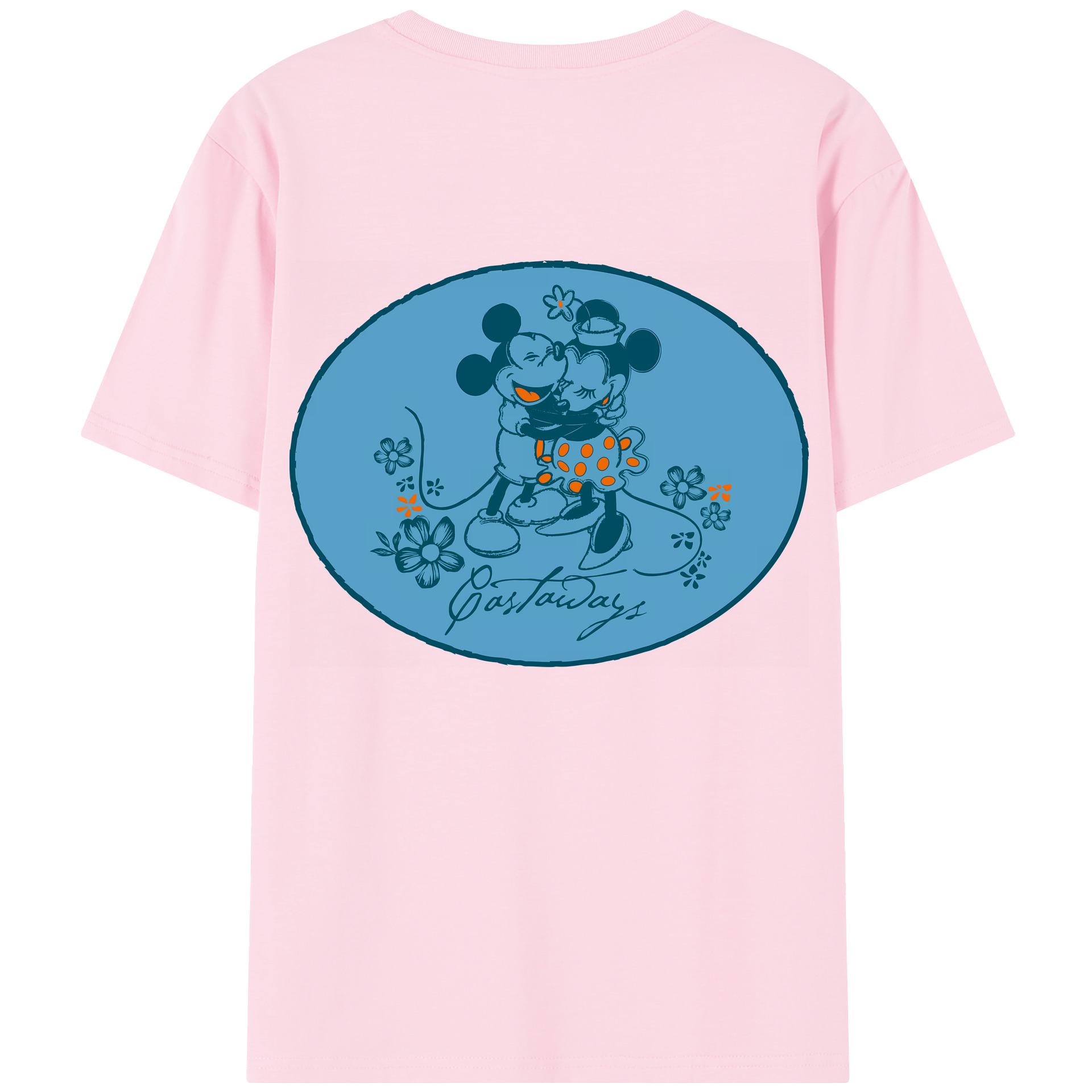 （画像用） ミッキーマウス Mickey Mouse 綿100％半袖Tシャツ（背面プリント）